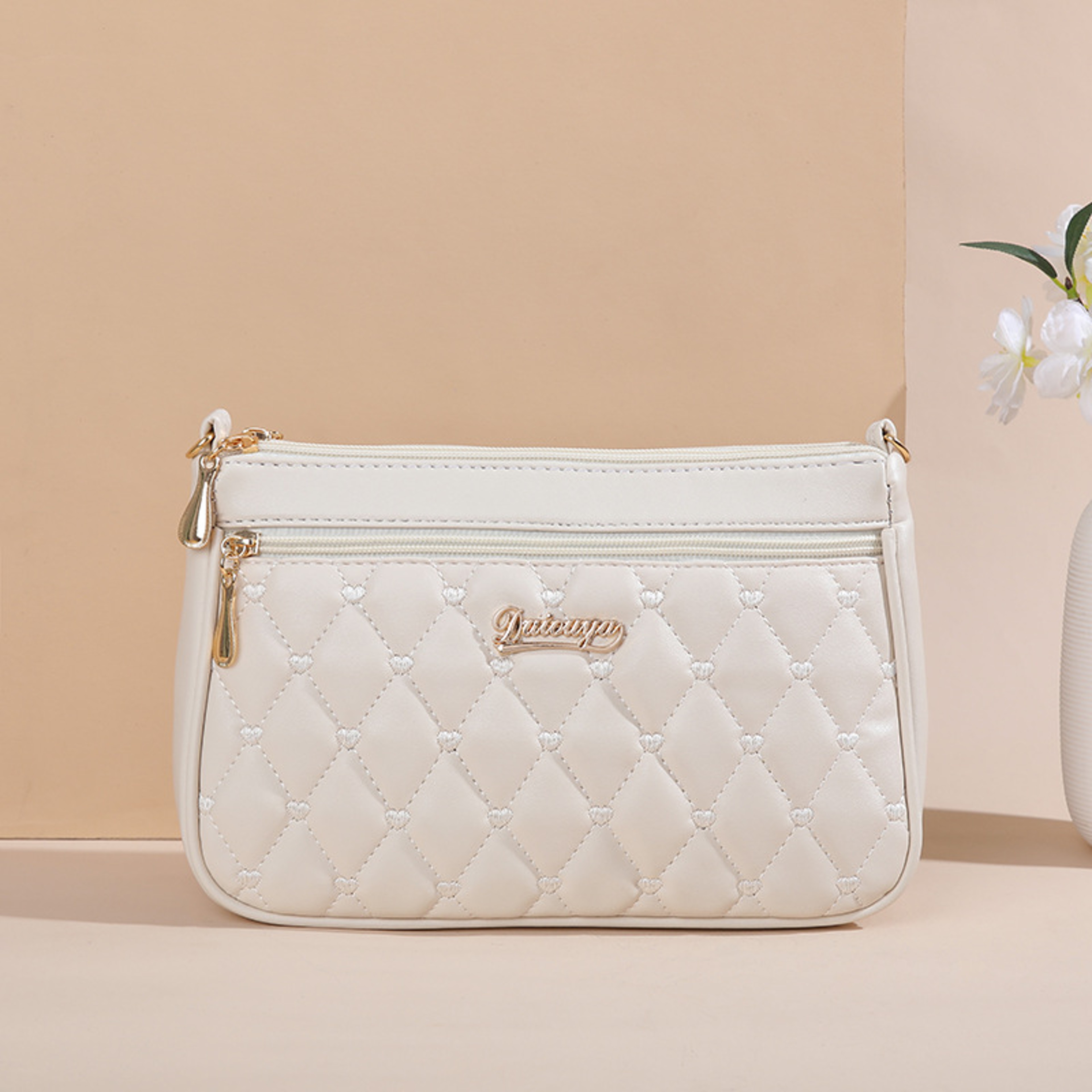 Zipper PU Leather Crossbody Bags, New Fashion Shoulder Bag for Women, Large Capacity Embroidery Handbag and Small Purse – view 12