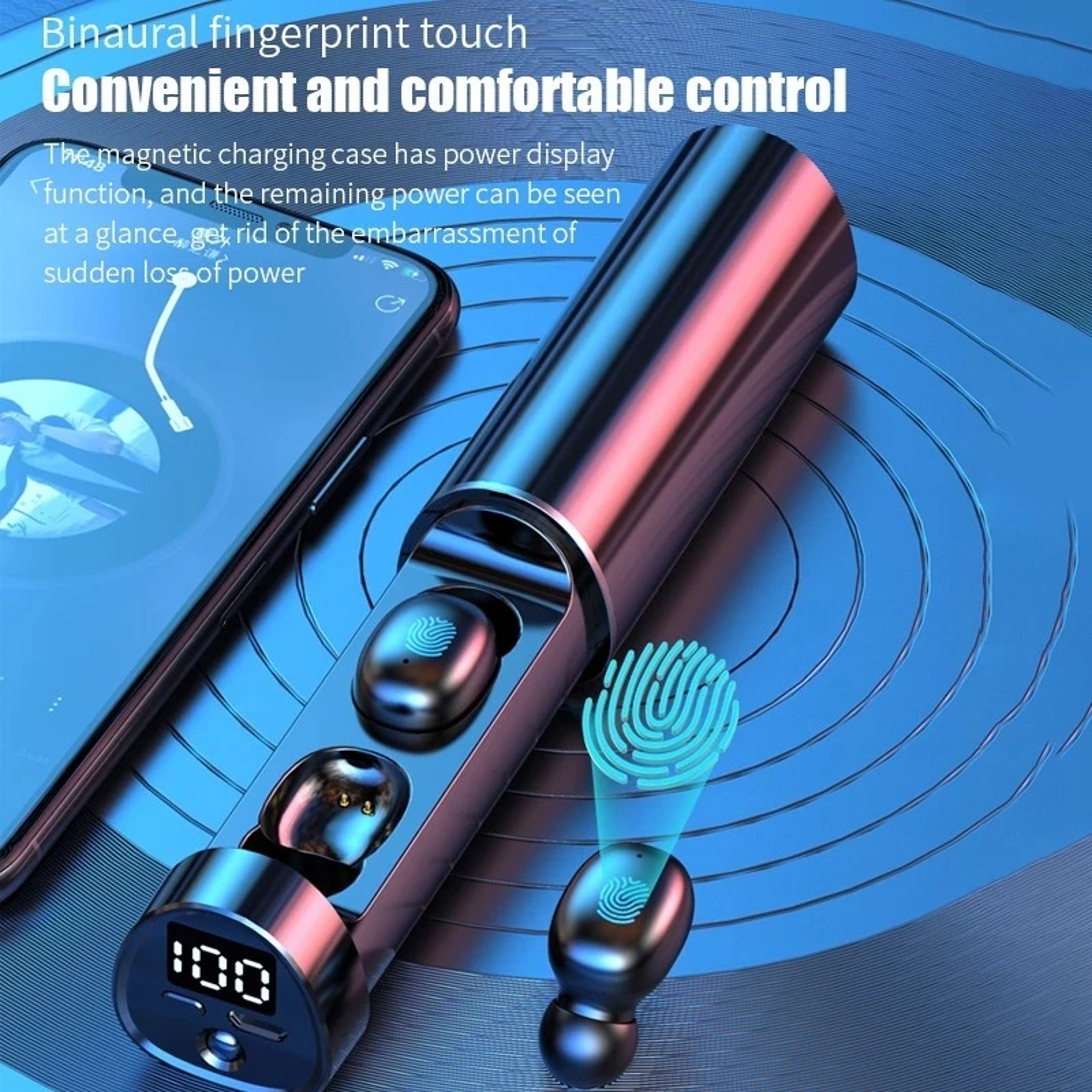 Bluetooth TWS Wireless Earbuds, High Quality Sports Headphones with Mic, Waterproof In-Ear Earphones for HD Calls – view 2