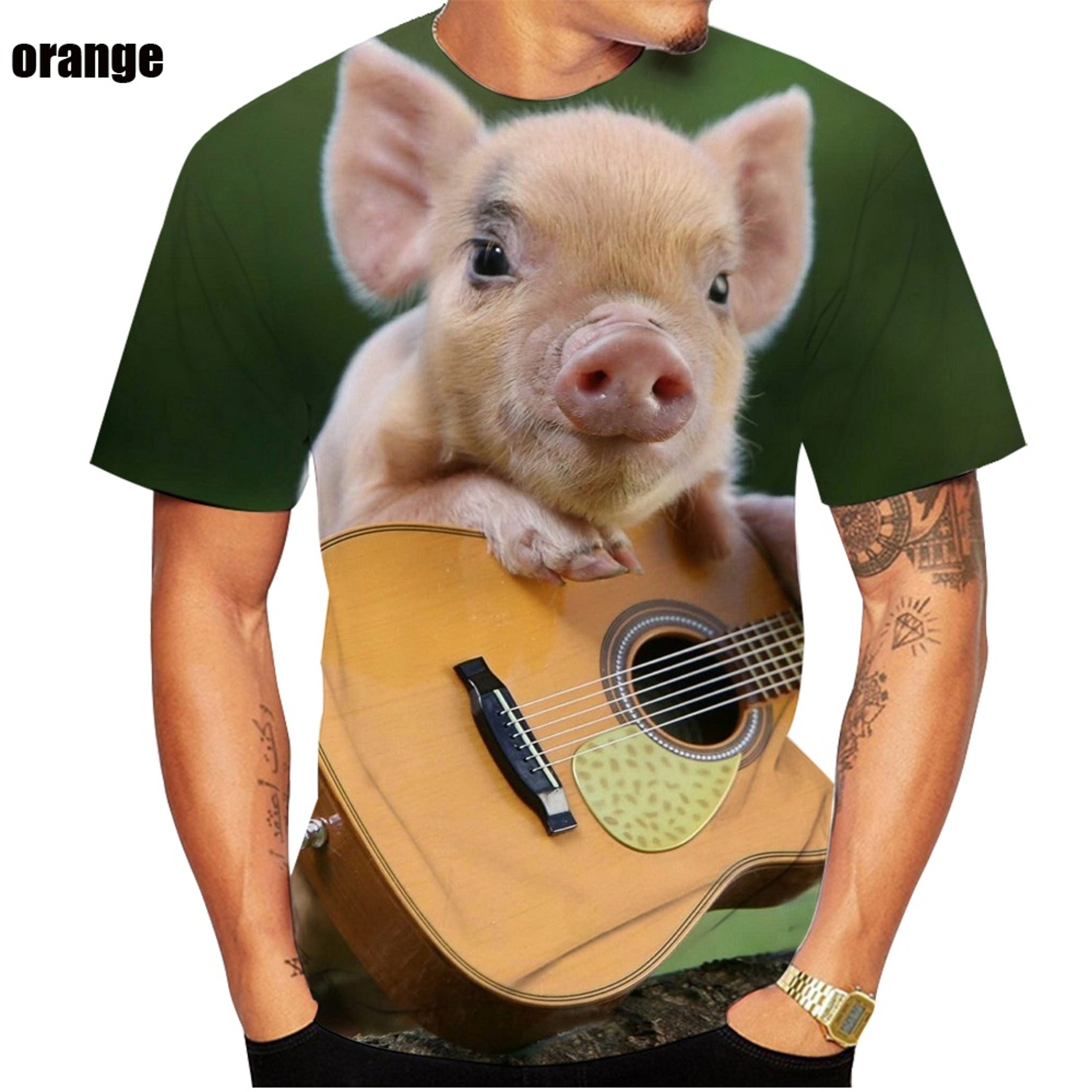 Funny Pig Printing Tshirt Comfortable And Breathable Popular Novelty Summer Top For Casual Wear 5
