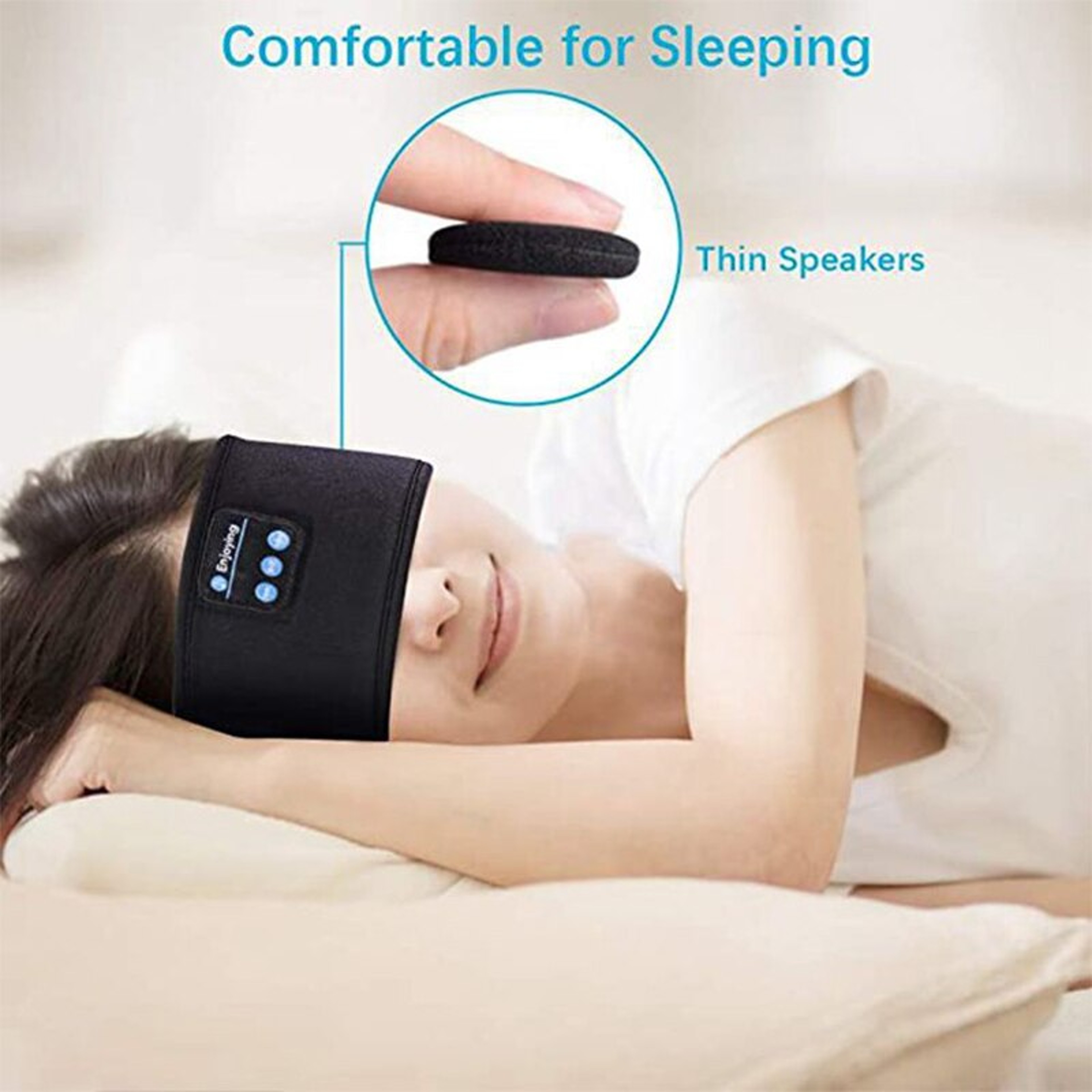 Wireless Bluetooth Headset Headband, Fone Bluetooth Earphones, Sports Sleeping Headband, Wireless Headphones – view 2