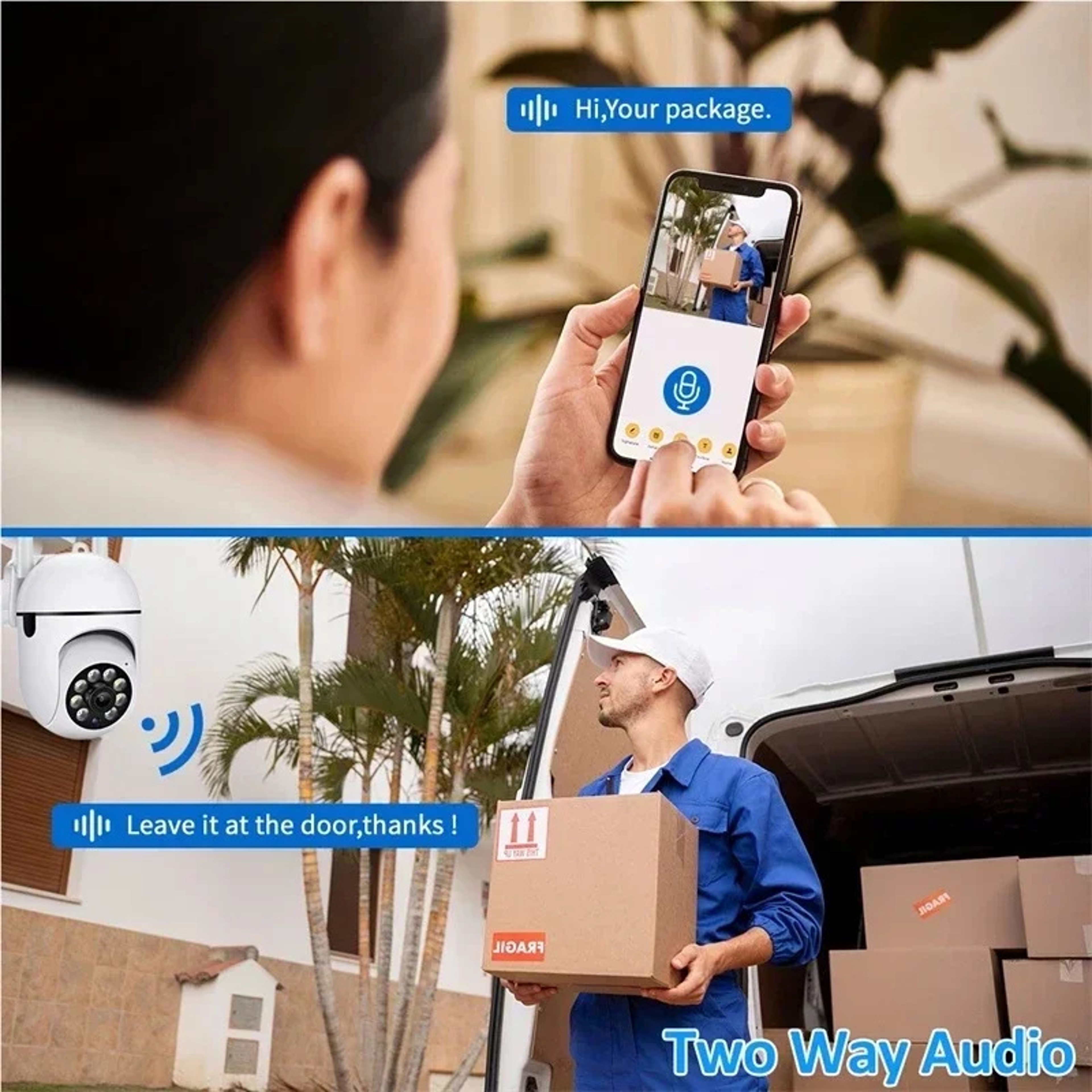 CCTV IP Camera 5G Wifi Video Surveillance Full Color Night Vision Smart Human Tracking Outdoor Wate 2