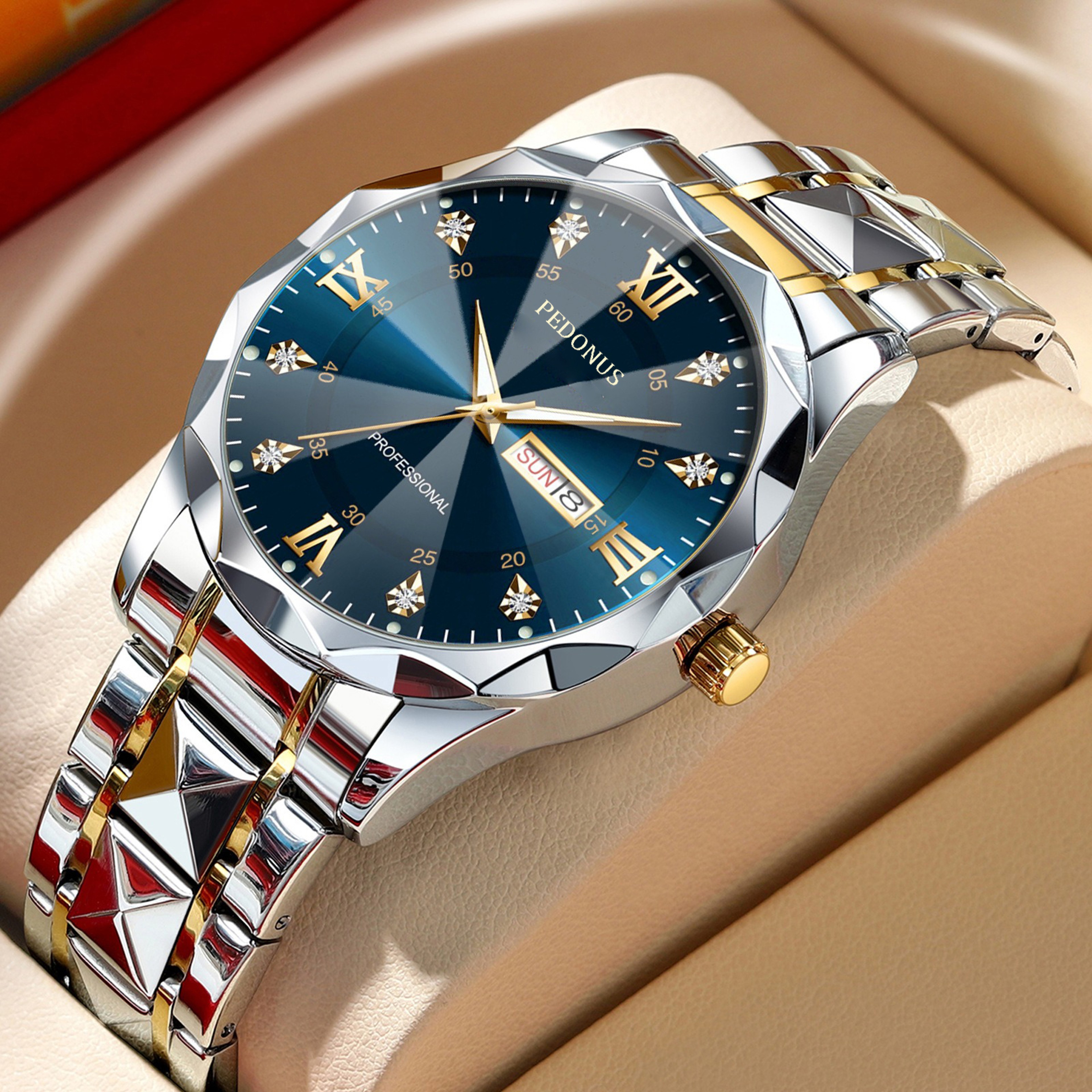 Waterproof Mens Luxury Watch Business Quartz Watch With Date Calendar Fashion Business 0