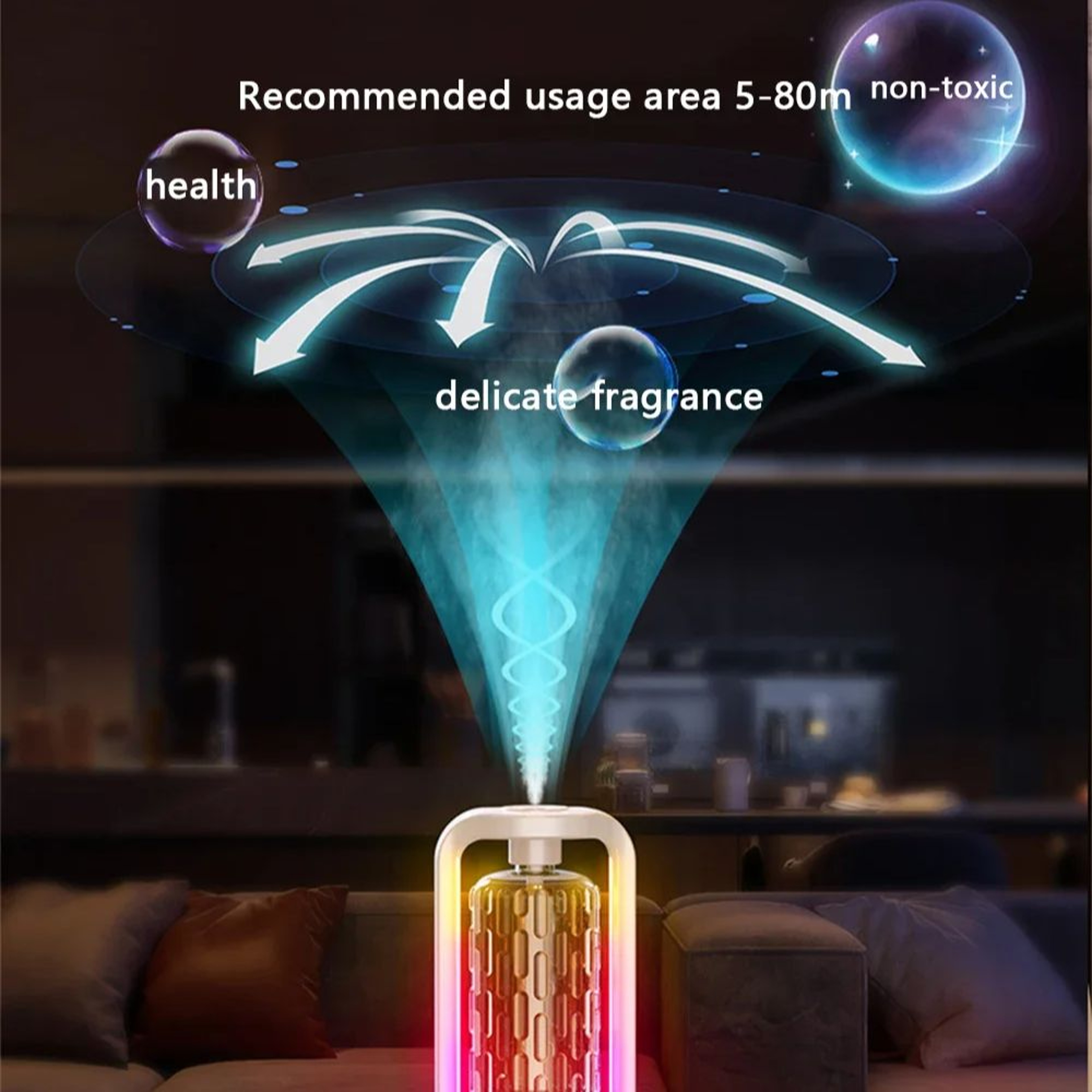Wall Mounted Aroma Diffuser with Time Setting Essential Oils Fragrance Diffusing for Air Purifying – view 4