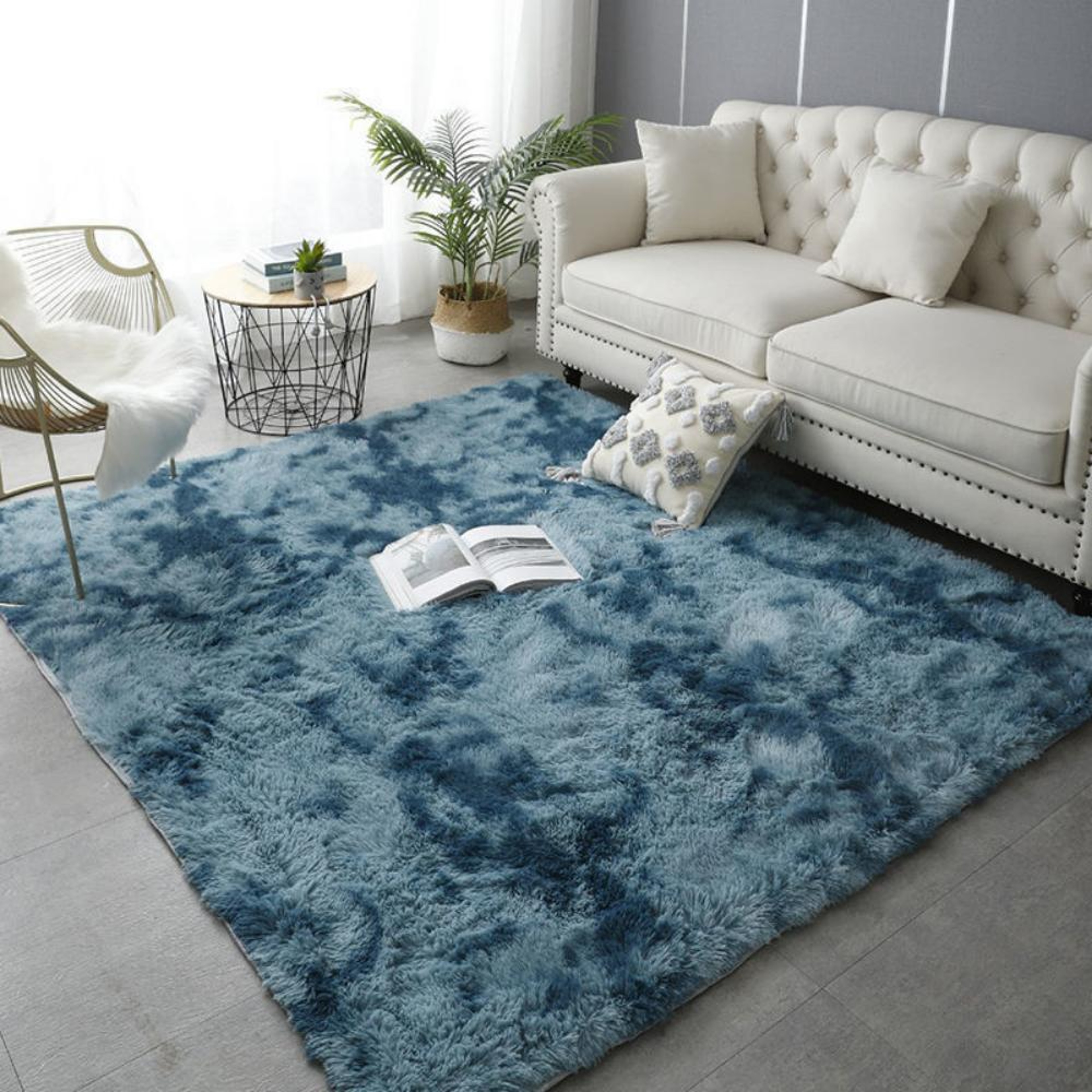 Soft TieDye Plush Carpet Childrens Room Home Mat Childrens Room Baby Crawling NonSlip Blanket 15