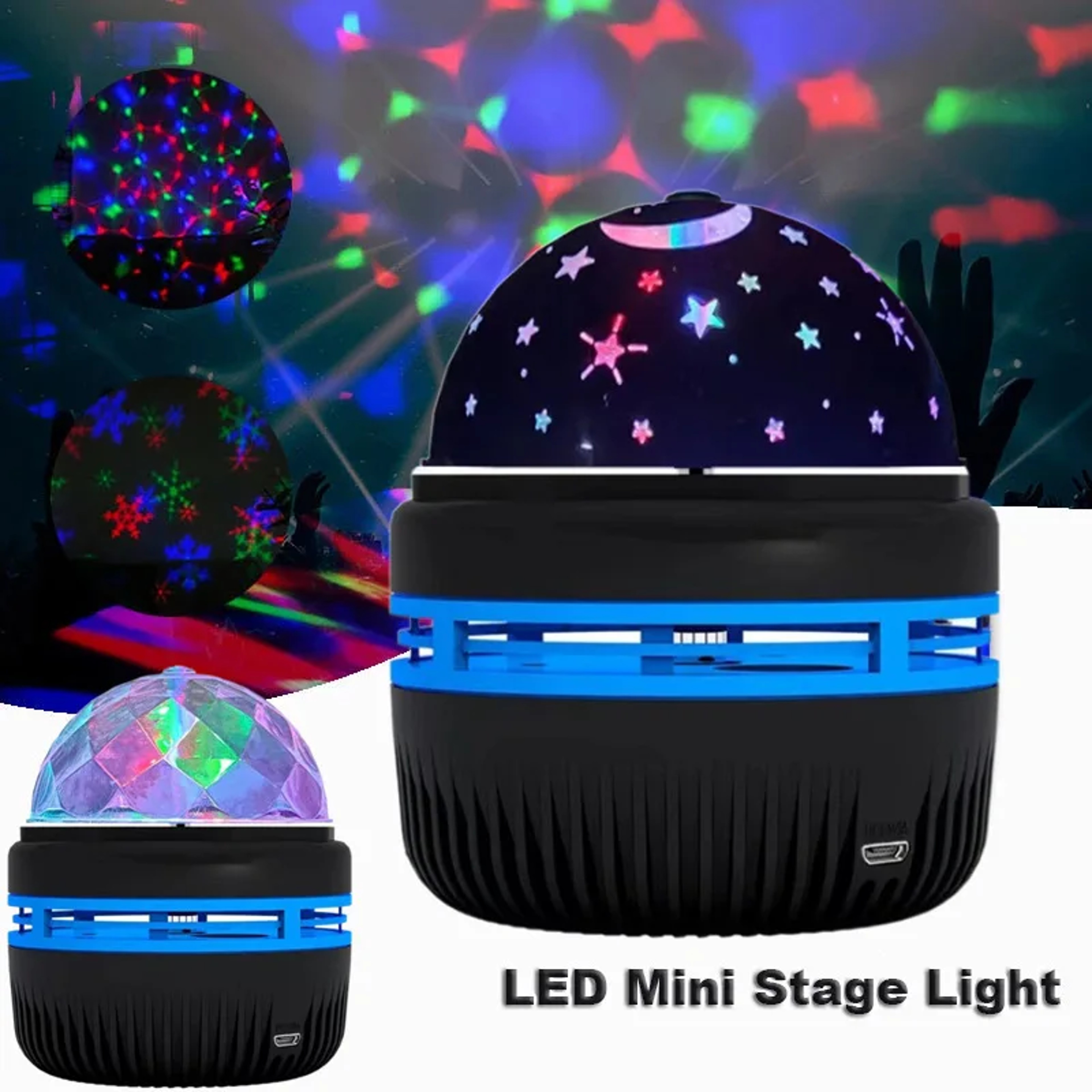 RGB Magic Ball Stage Light, Star Galaxy Projector Night Light, Colorful Sky Display for Gaming Rooms, Christmas Decor – view 1