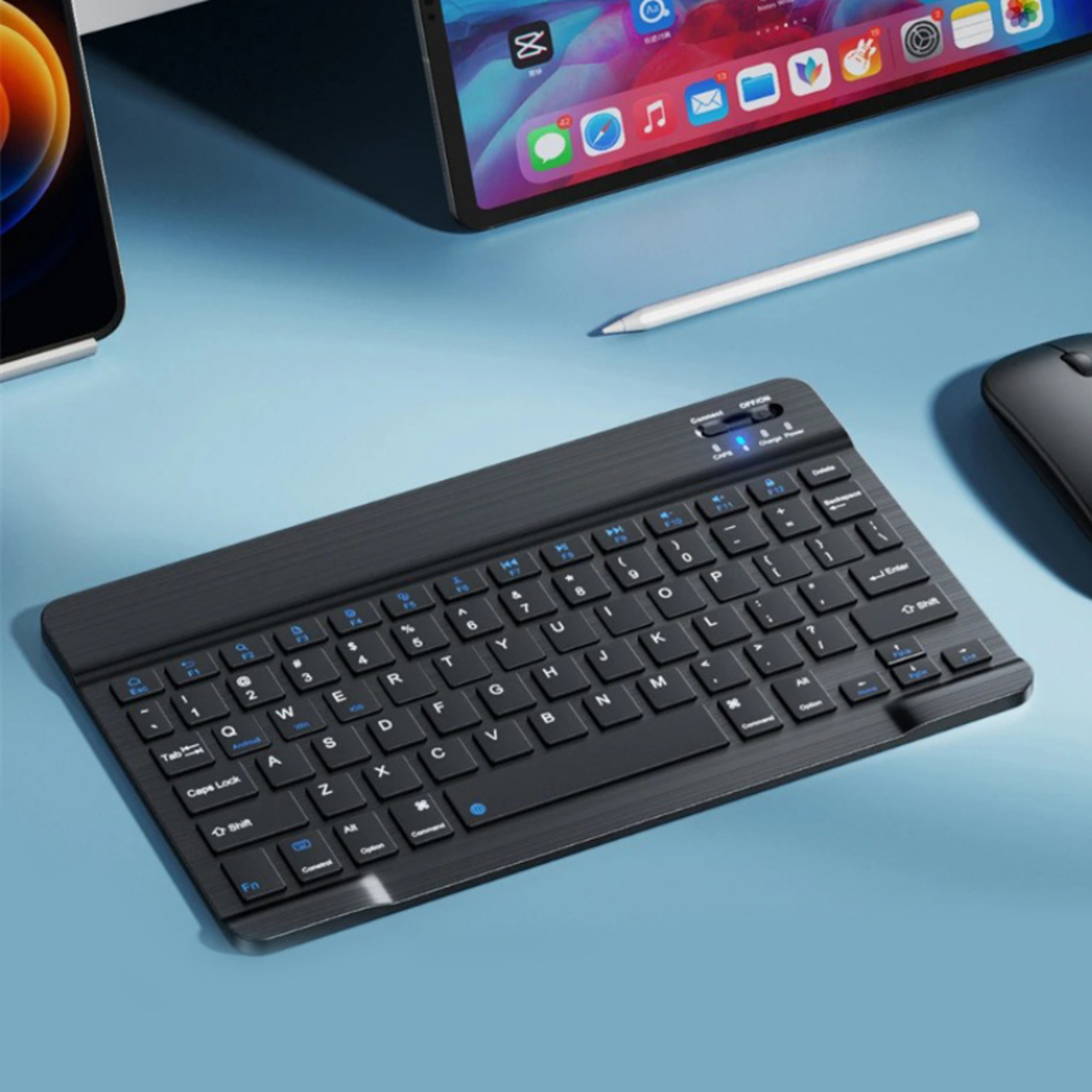 Portable Universal Bluetooth-Compatible Keyboard for Android iOS Windows Slim Wireless Keyboard – view 1