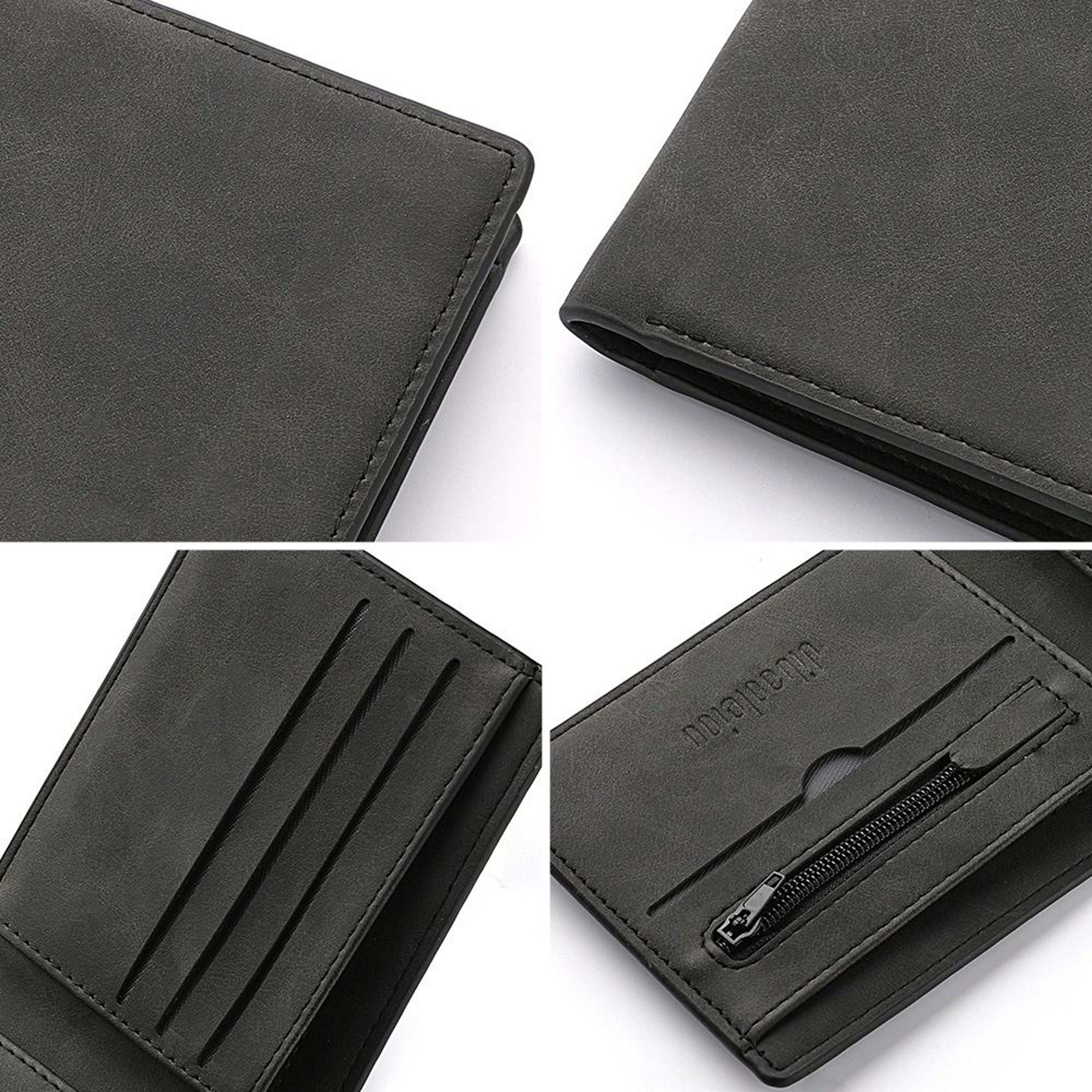 Multi-card Slot Men Wallet Fashion Folding Large-capacity Coin Purse PU Leather Short Purse – view 5