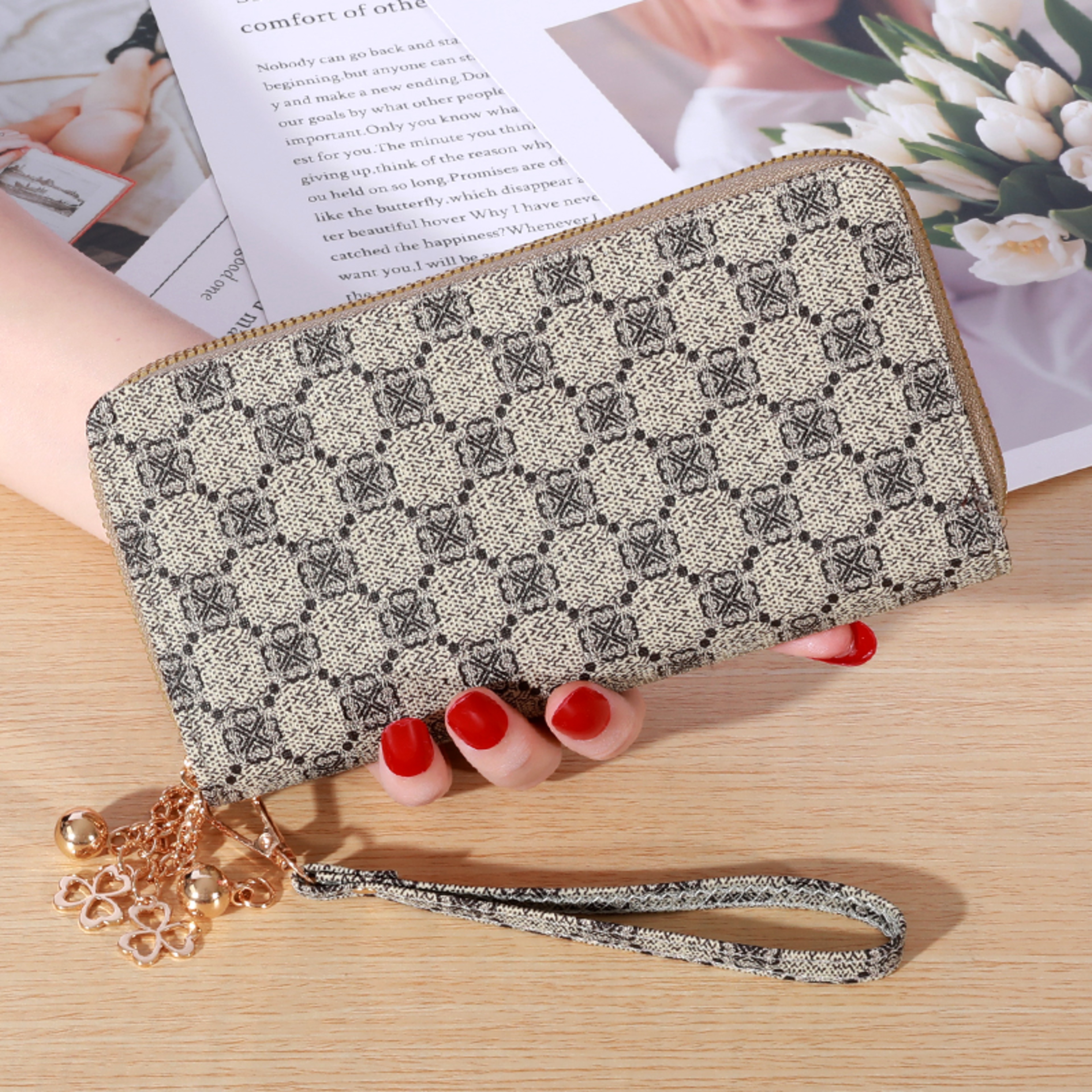 Faux Leather Large Capacity Wallet Casual Multifunctional Zipper Clutch Casual Multifunctional Clut 3