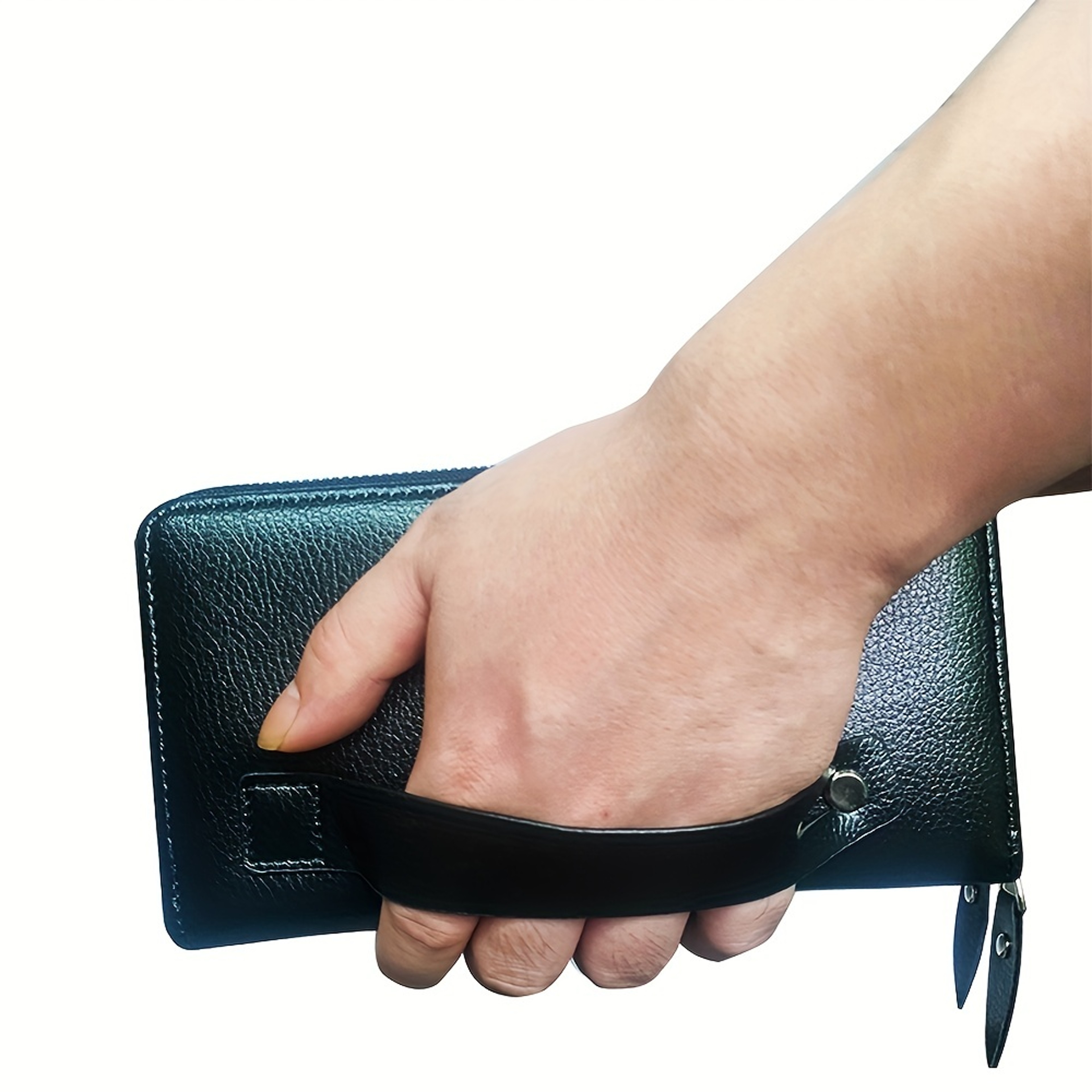 Long Leather Wallet, Business Handbag Phone Card Holder Case, Gift for Husband – view 5