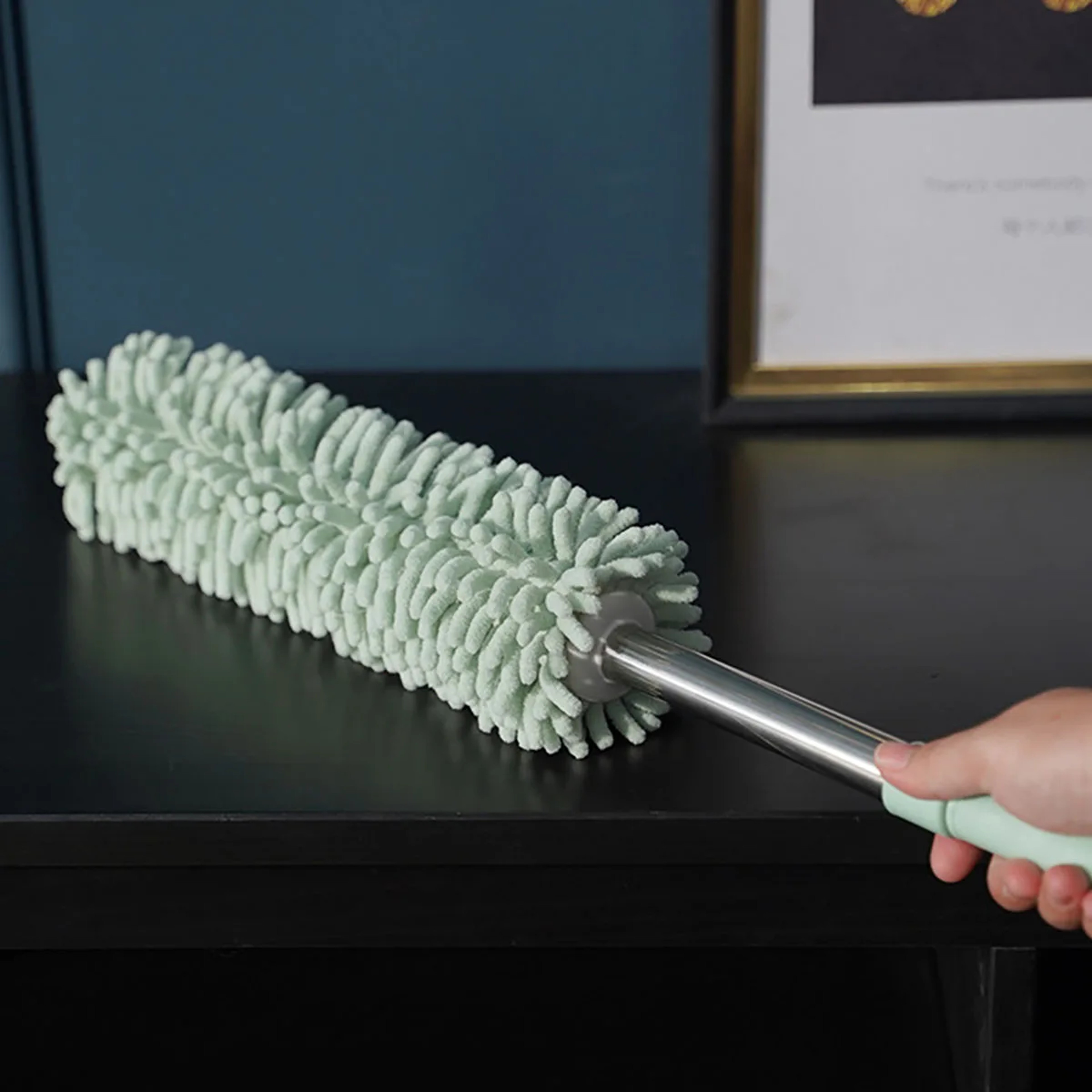 Telescopic Duster Extendable Handle Feather Dust Brush Cobweb Cleaner For Home And Car Use 4
