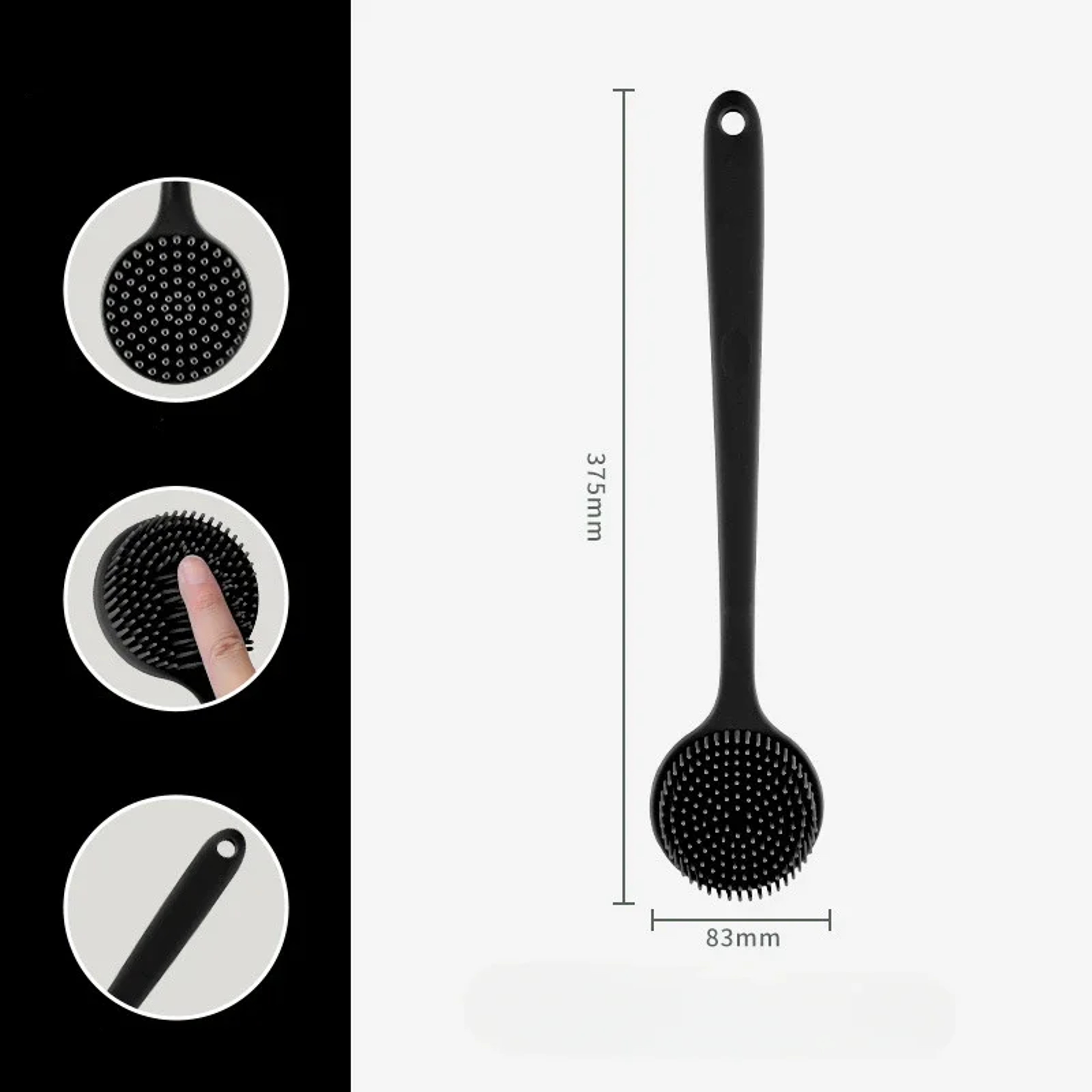 Long Handle Body Bath Brush, Silicone Back Scrubber for Massage and Exfoliation – view 8