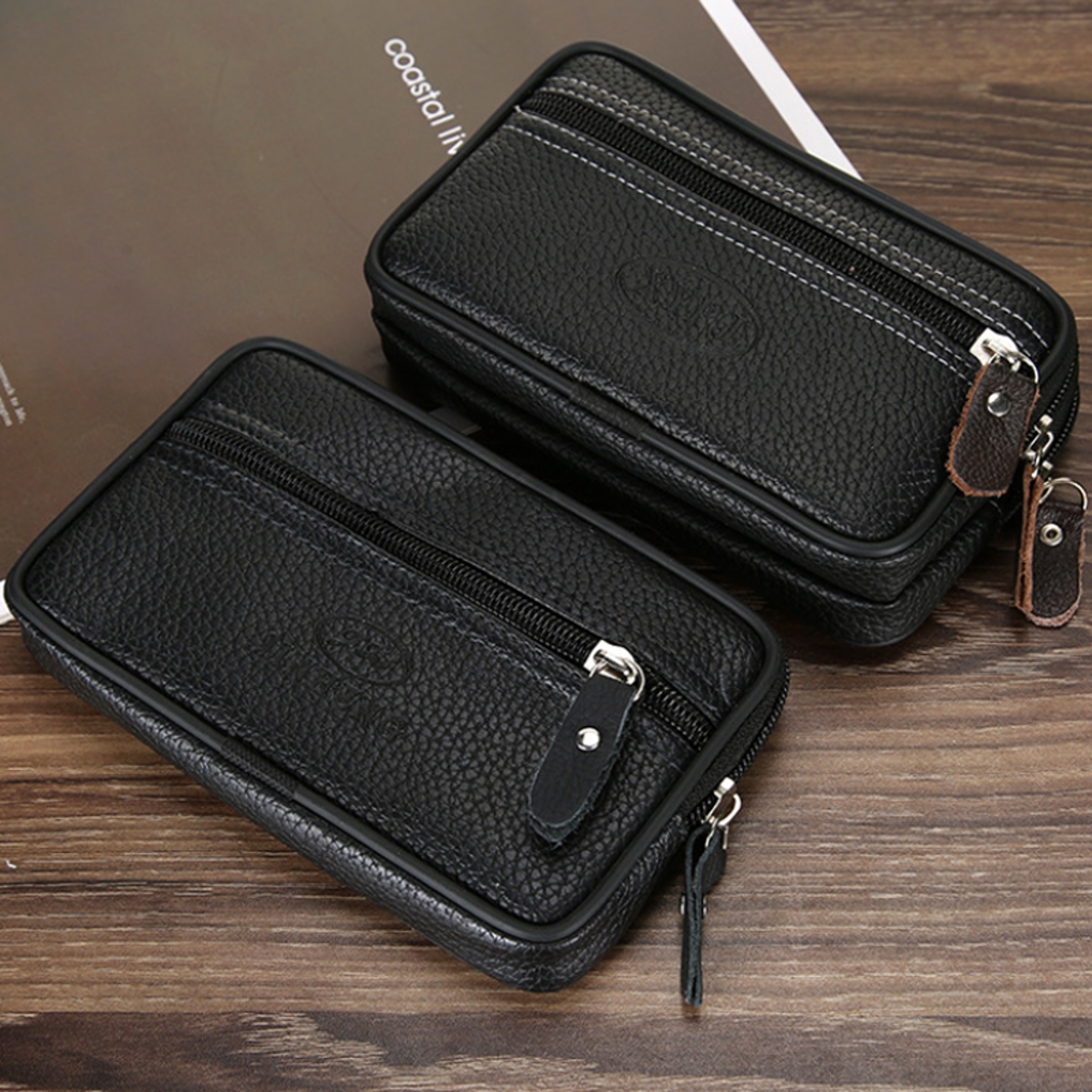 Testificate Belt Bag Leather Waist Packs for Cellphone and Coin Purse Pocket Cellphone Bag Clutch Bag Belt Waist Packs – view 1