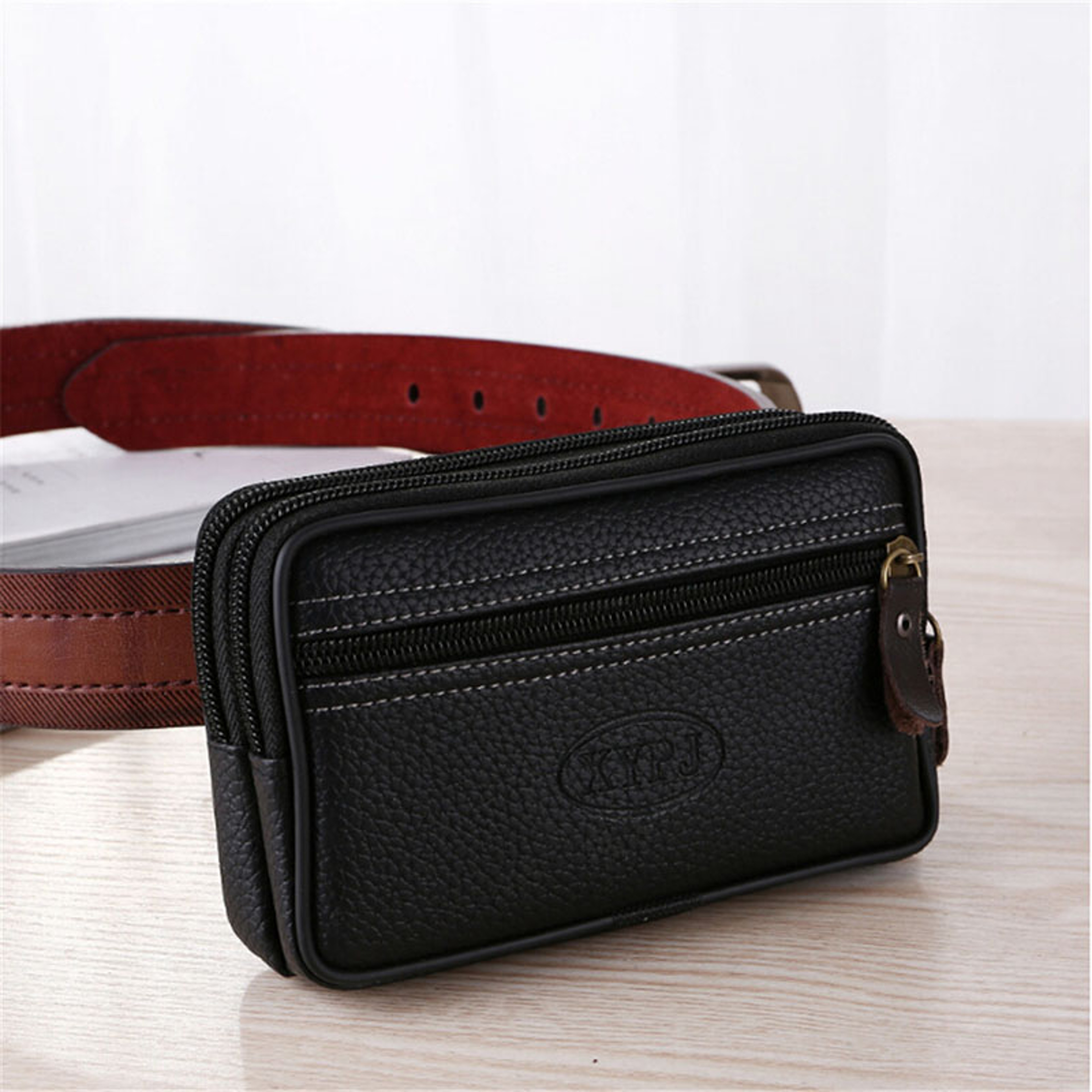 Testificate Belt Bag Leather Waist Packs for Cellphone and Coin Purse Pocket Cellphone Bag Clutch Bag Belt Waist Packs – view 4