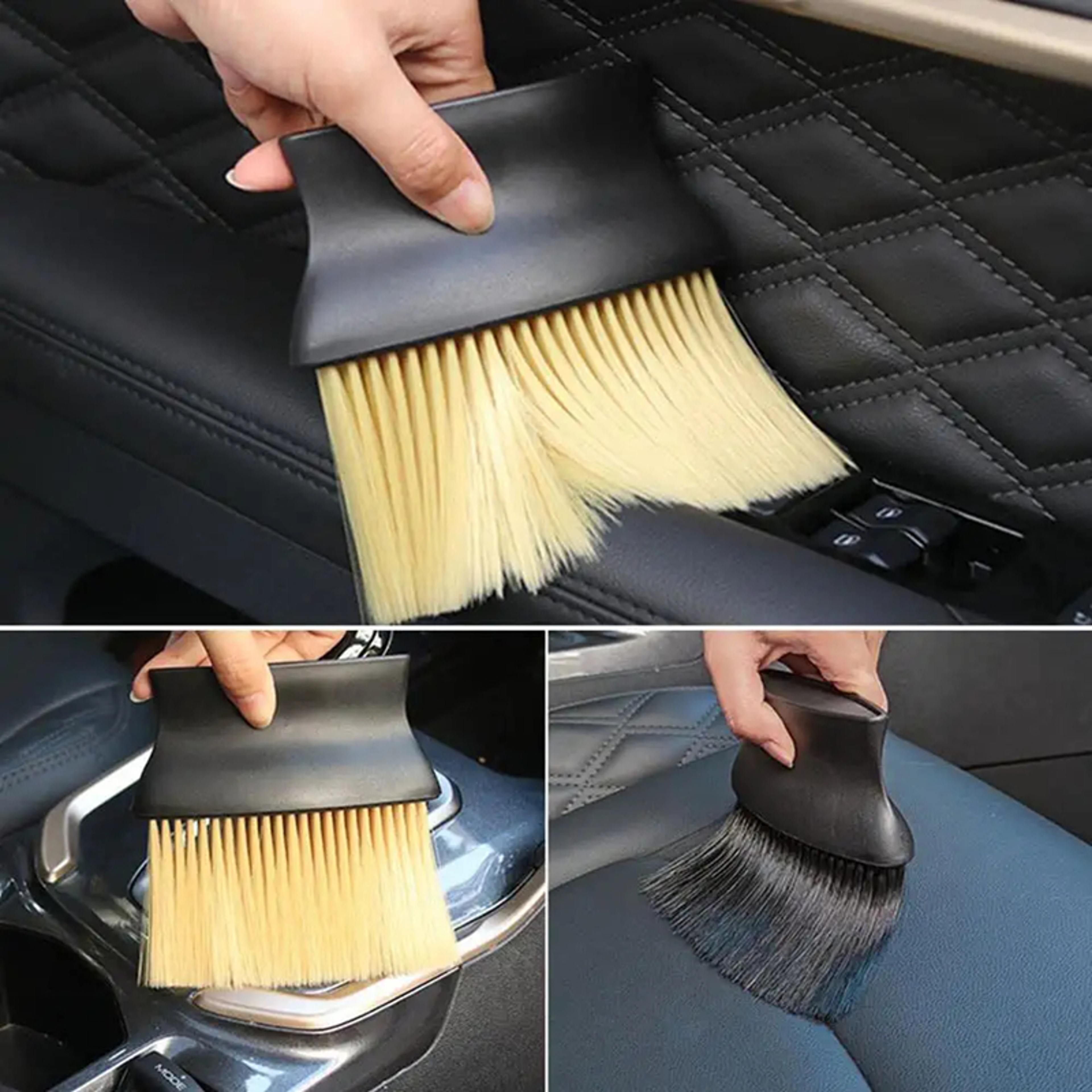 Car Cleaning Brushes HighDensity Bristles Dusting Tool For Dashboard And Vents 5