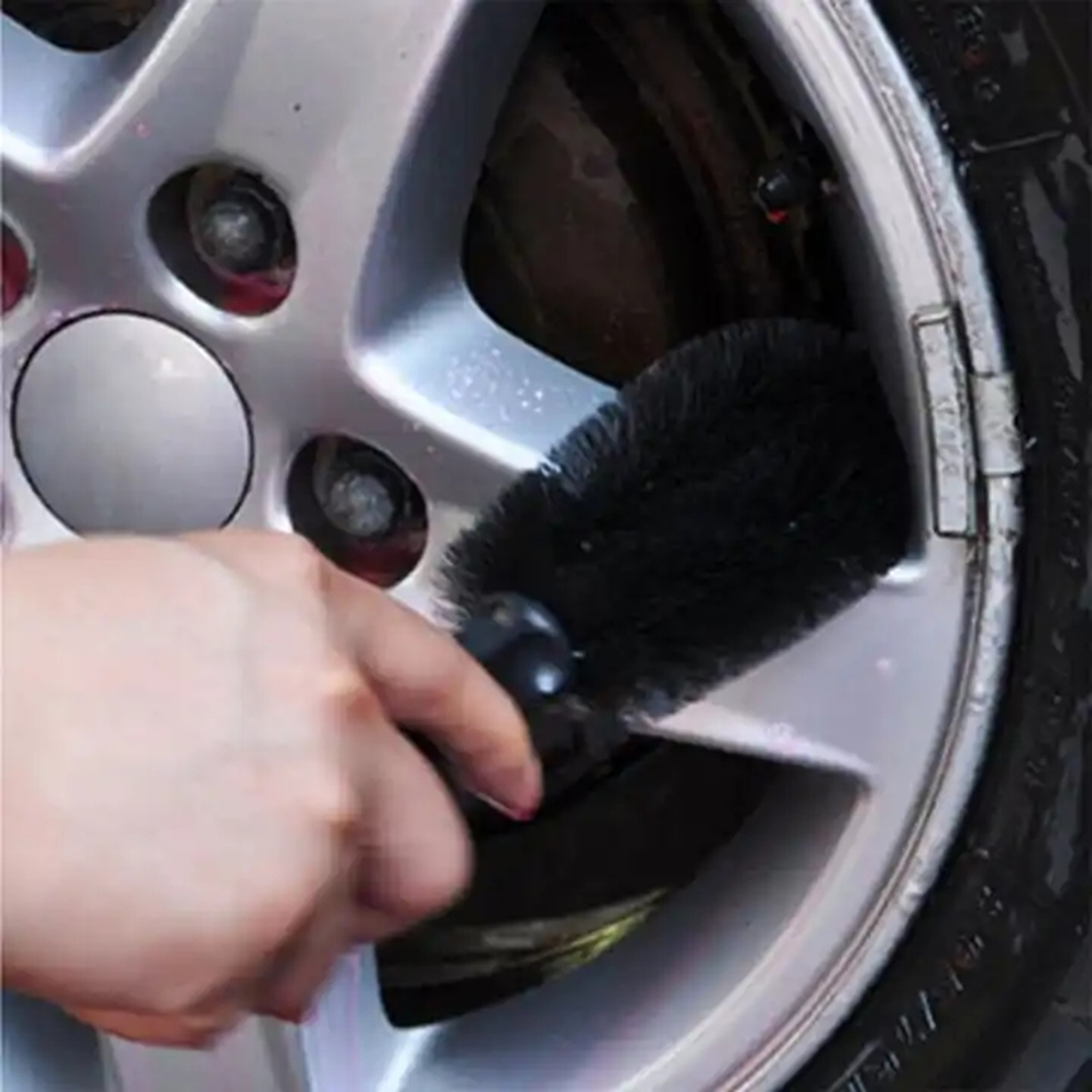 Tire Rim Clean Brush, Professional Car Wheel Cleaning, Wet Dry Wheel Tire Rim Clean Brush Goods Accessory – view 2