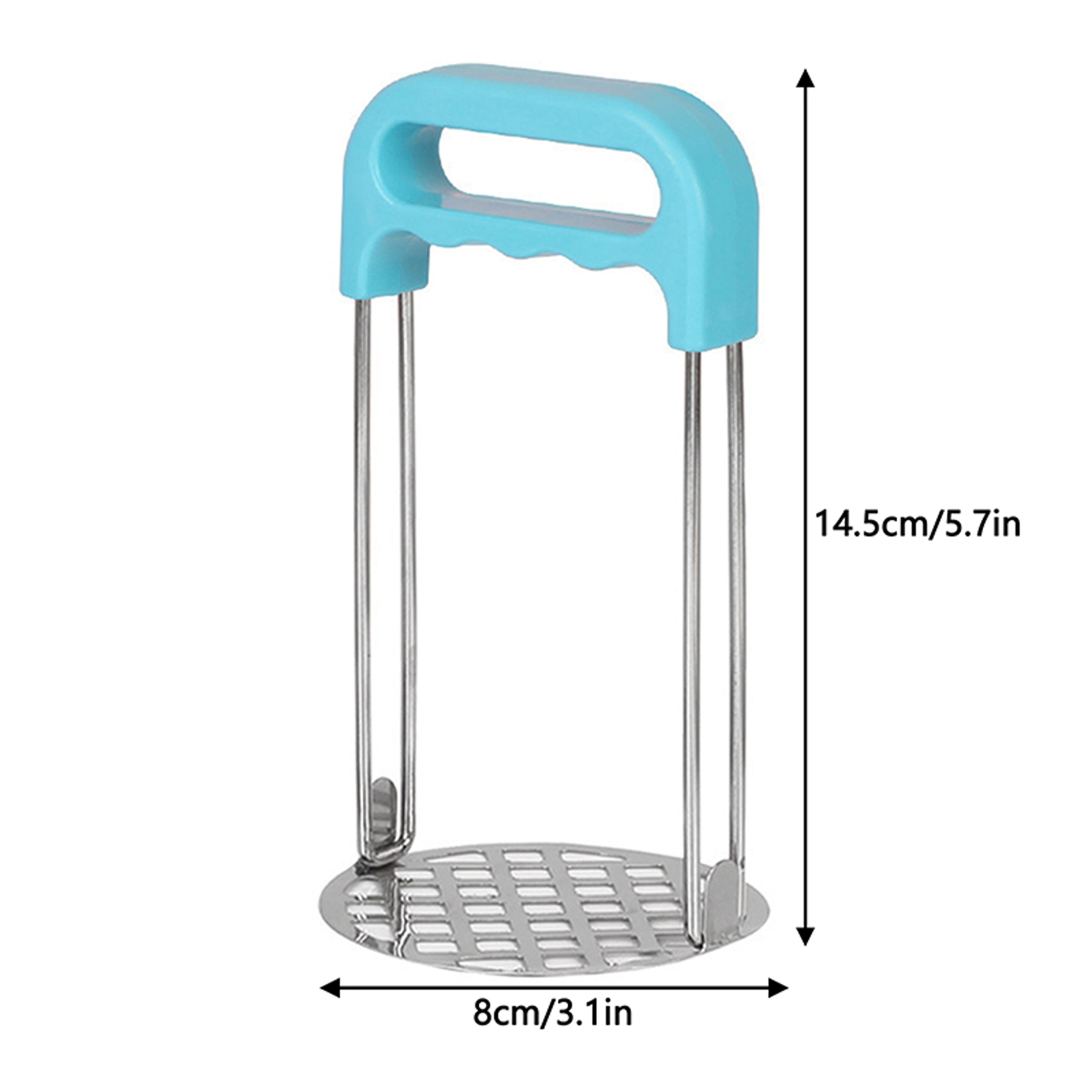 Stainless Steel Potato Masher, Manual Pressed Smasher for Baby Food and Kitchen Use – view 5