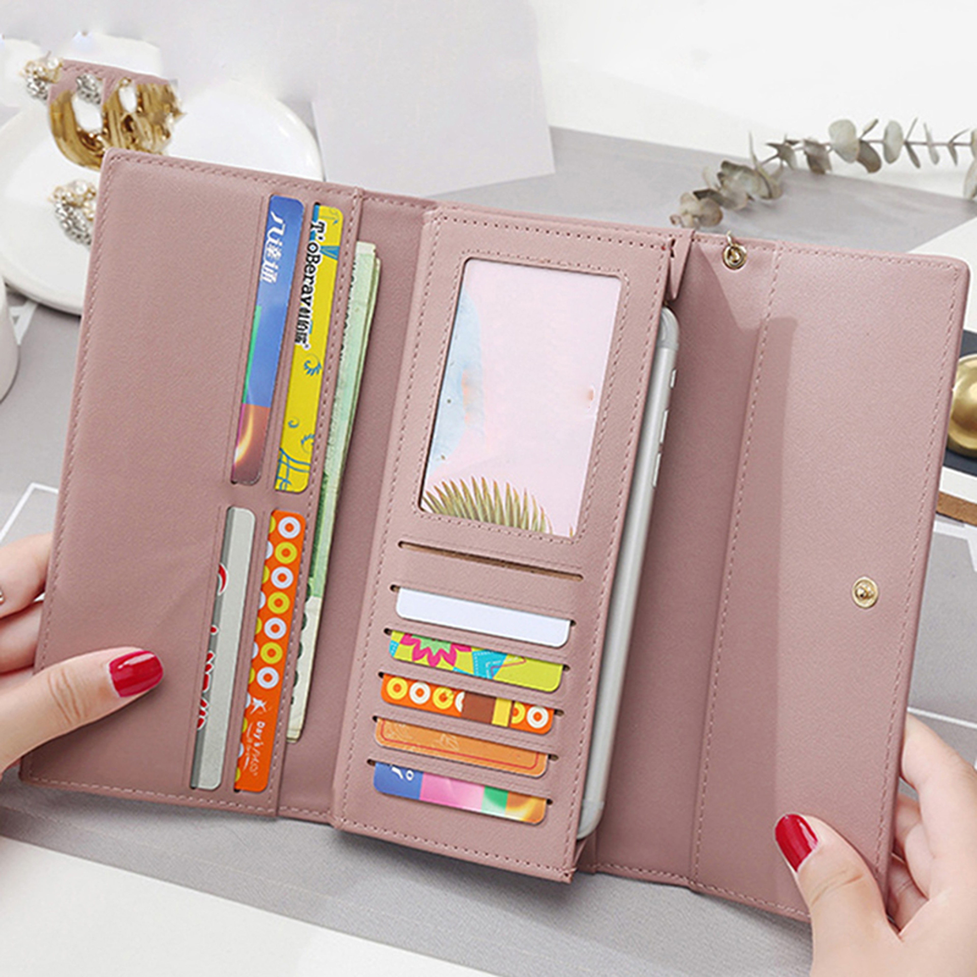 Long Wallets Multi-functional, Fashion Women PU Leather, Fold Purse, Fresh Female Clutch, Card Holder – view 4