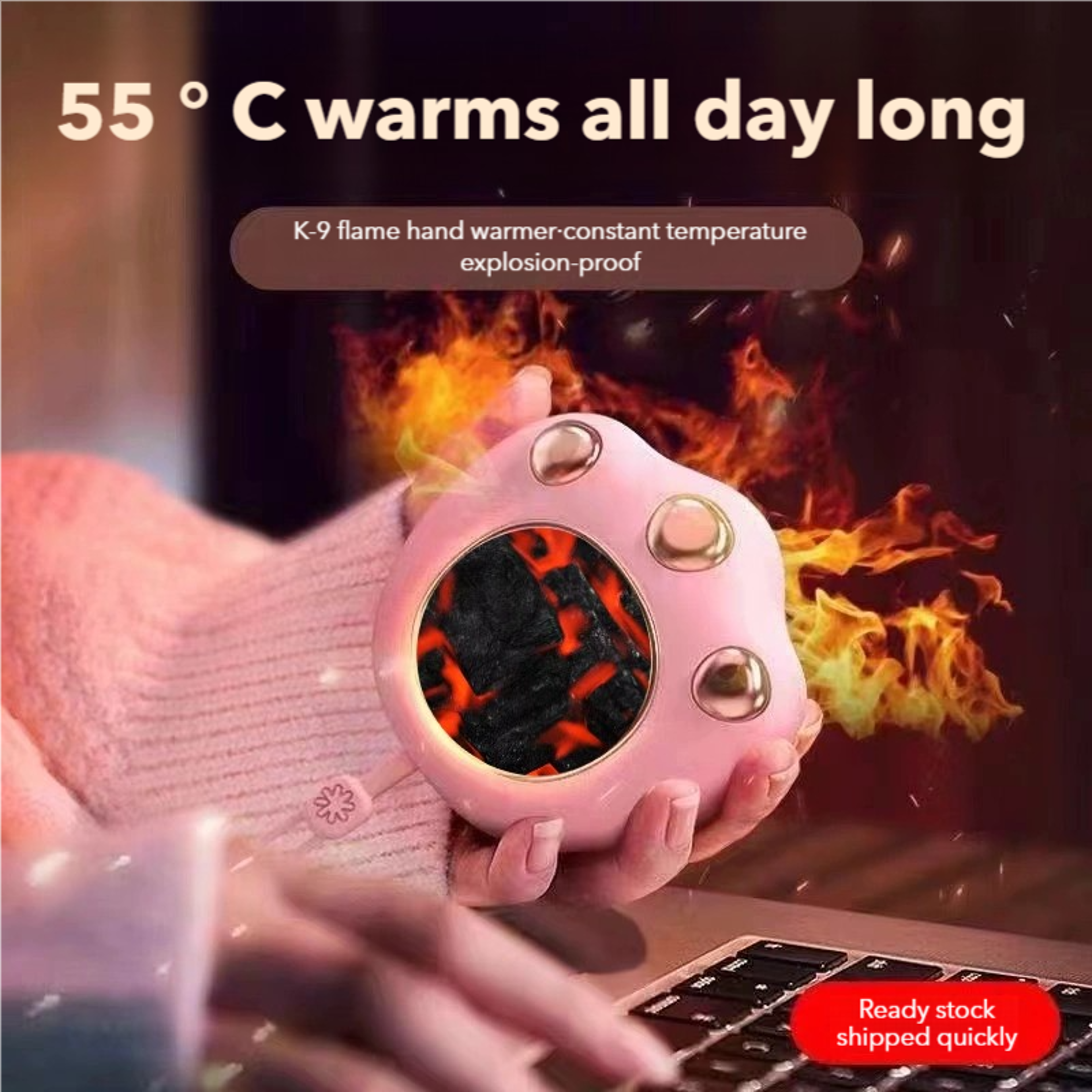 Electric Hand Warmers Rechargeable USB Pocket Hands Heater Portable Handwarmers Cordless Outdoor Wa
