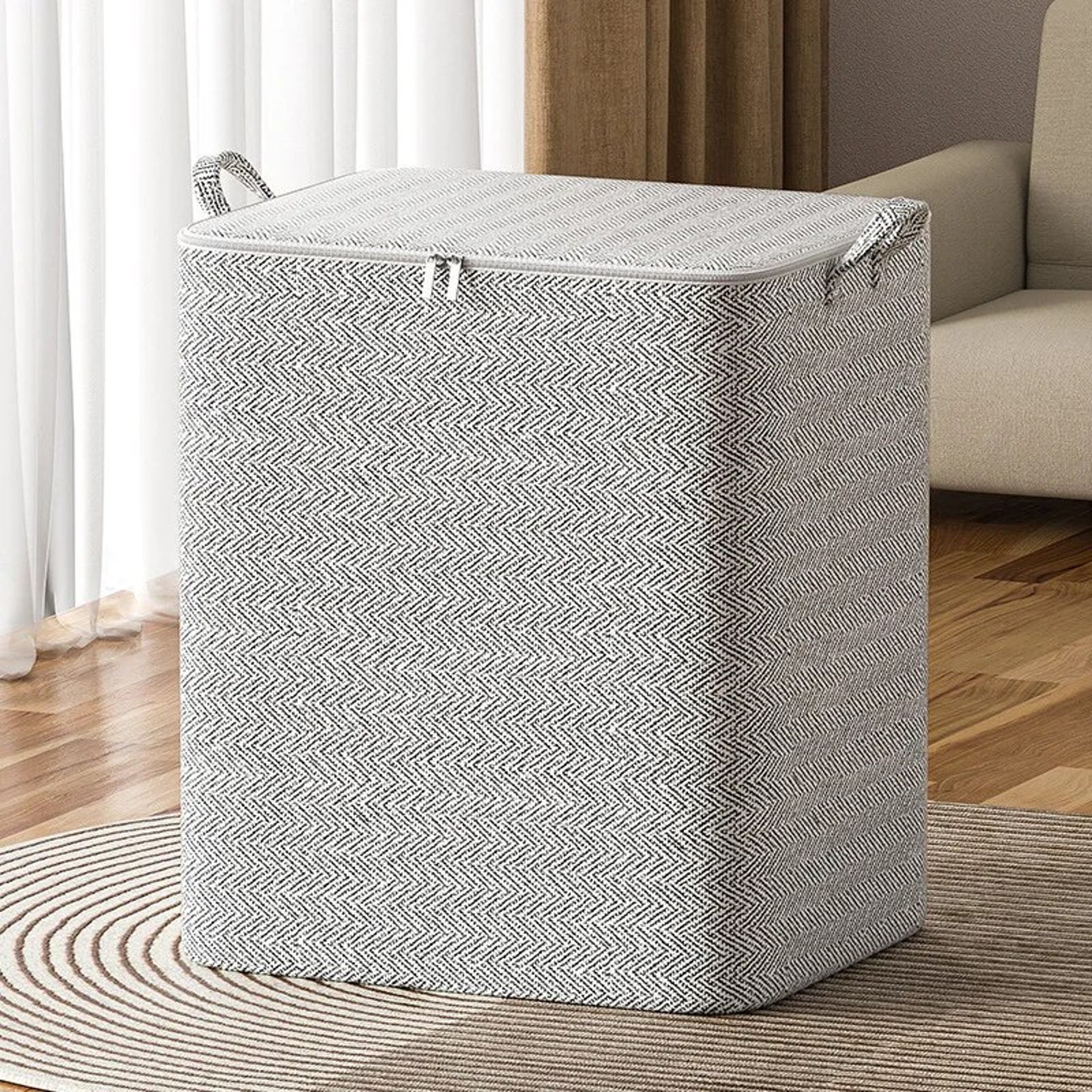 Storage Bag Non woven Material, Closet Wardrobe Organizer, 1pc Household Large Capacity, Can Be Used For Quilt Clothing – view 4