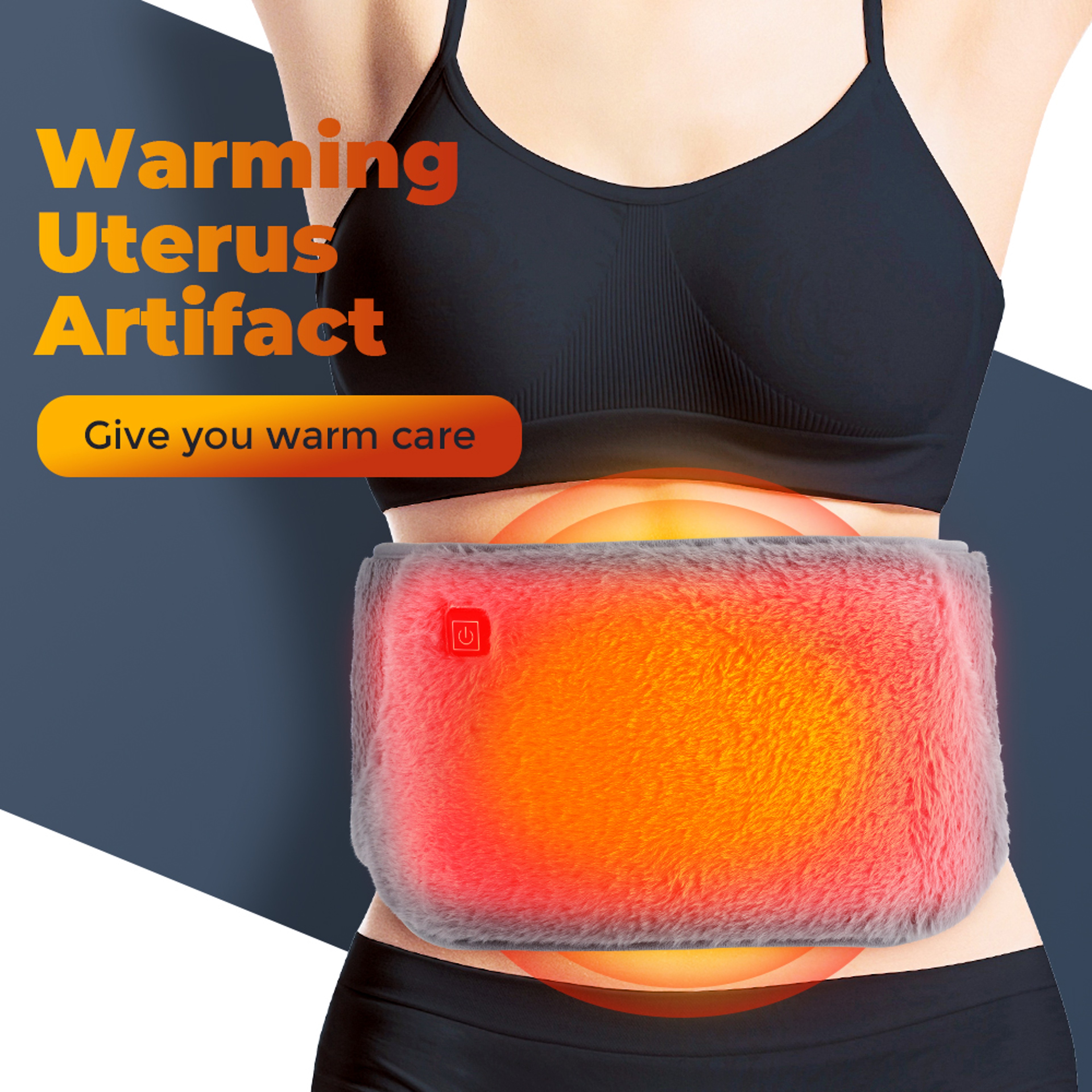 Winter Hot Compress Electric Heating Waist Belt, USB Hand Warmer Abdominal Lumbar Support, Soft Uterus Heater Wrap – view 2