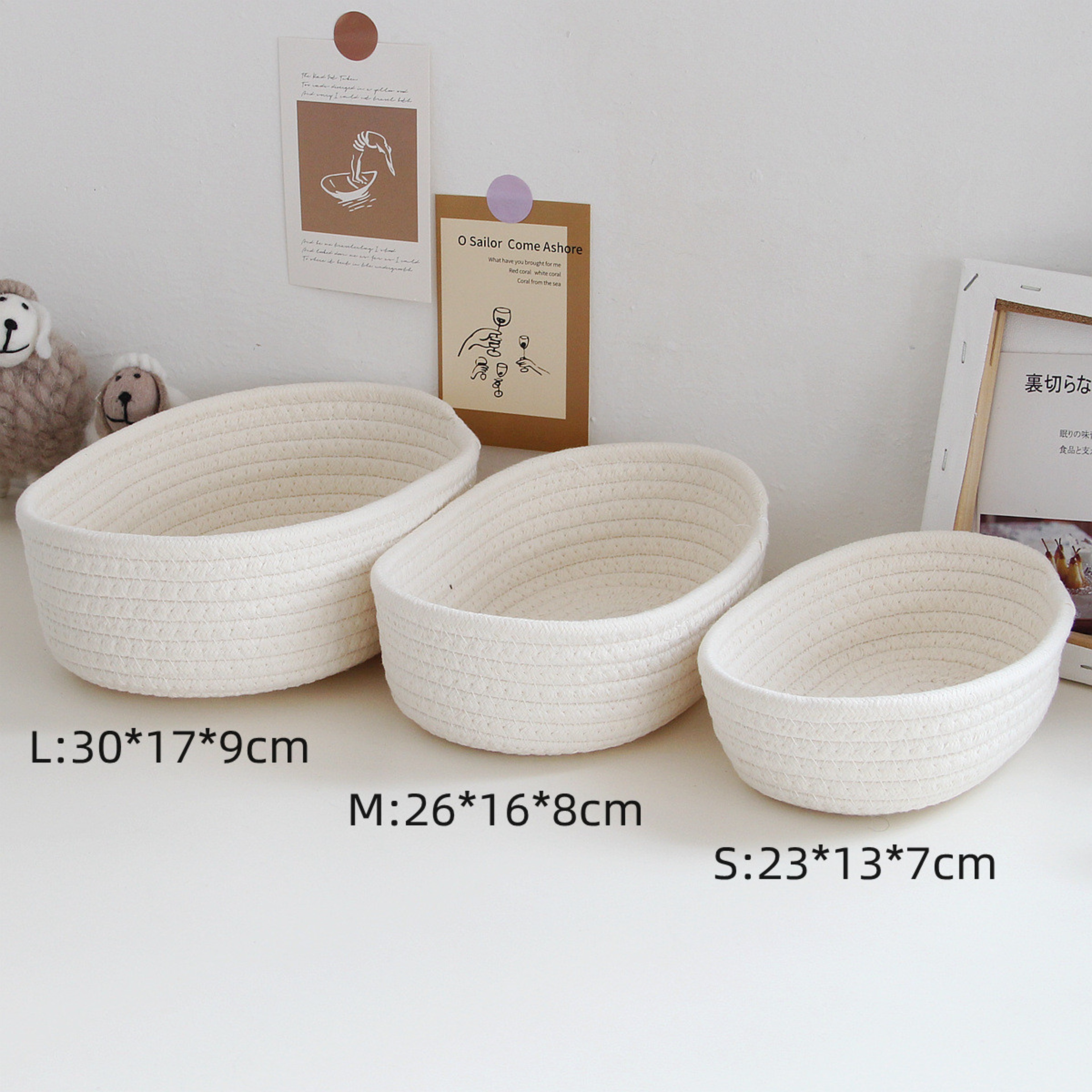 Multifunctional Desktop Organizer, Woven Storage Baskets, Space Saving Desk Stationery Box, Kids Toys Cosmetics Cases – view 6
