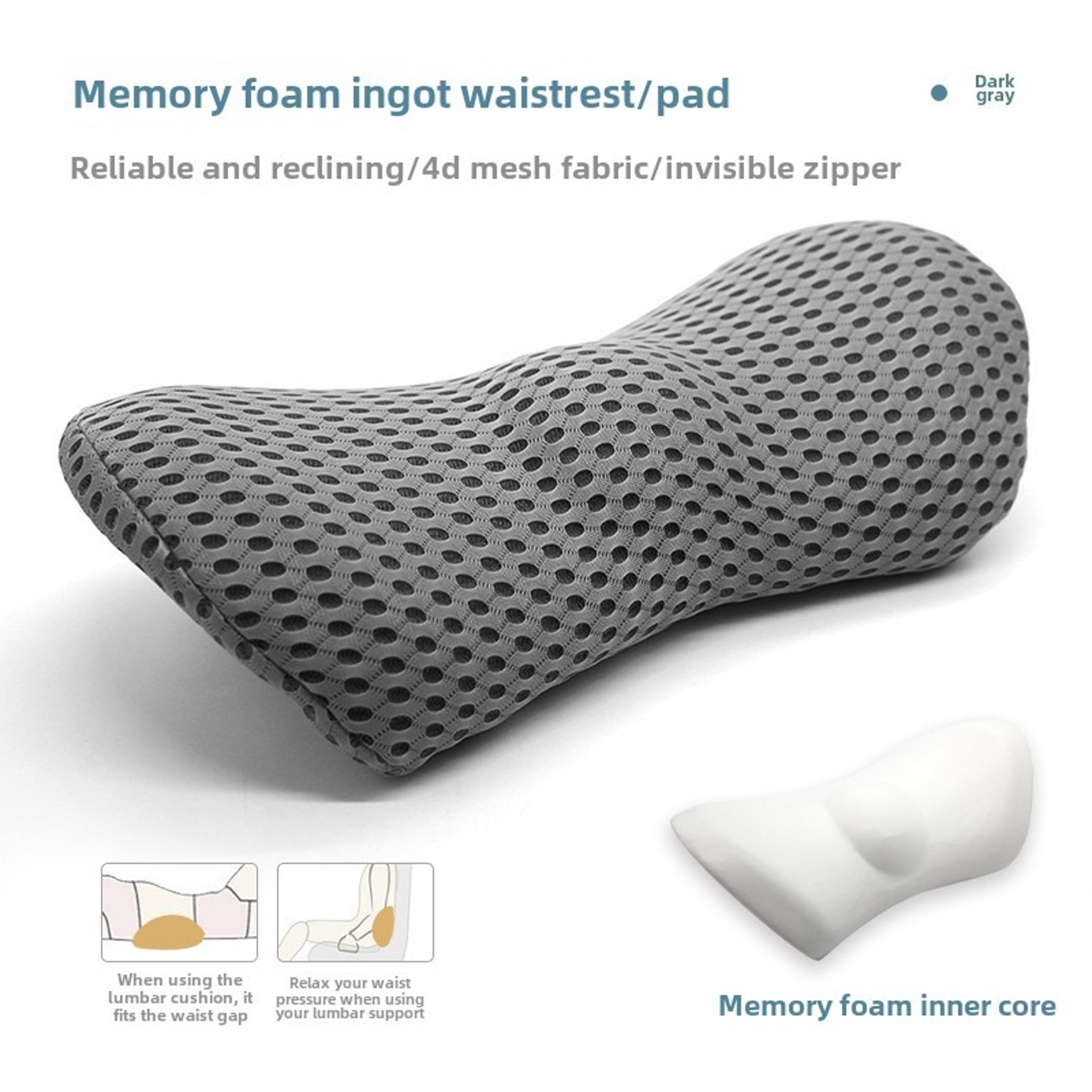 Interior Accessories Bed Support Pillow Foam Breathable Memory Cushion Sleeping Pillow Car Seat Wai 5