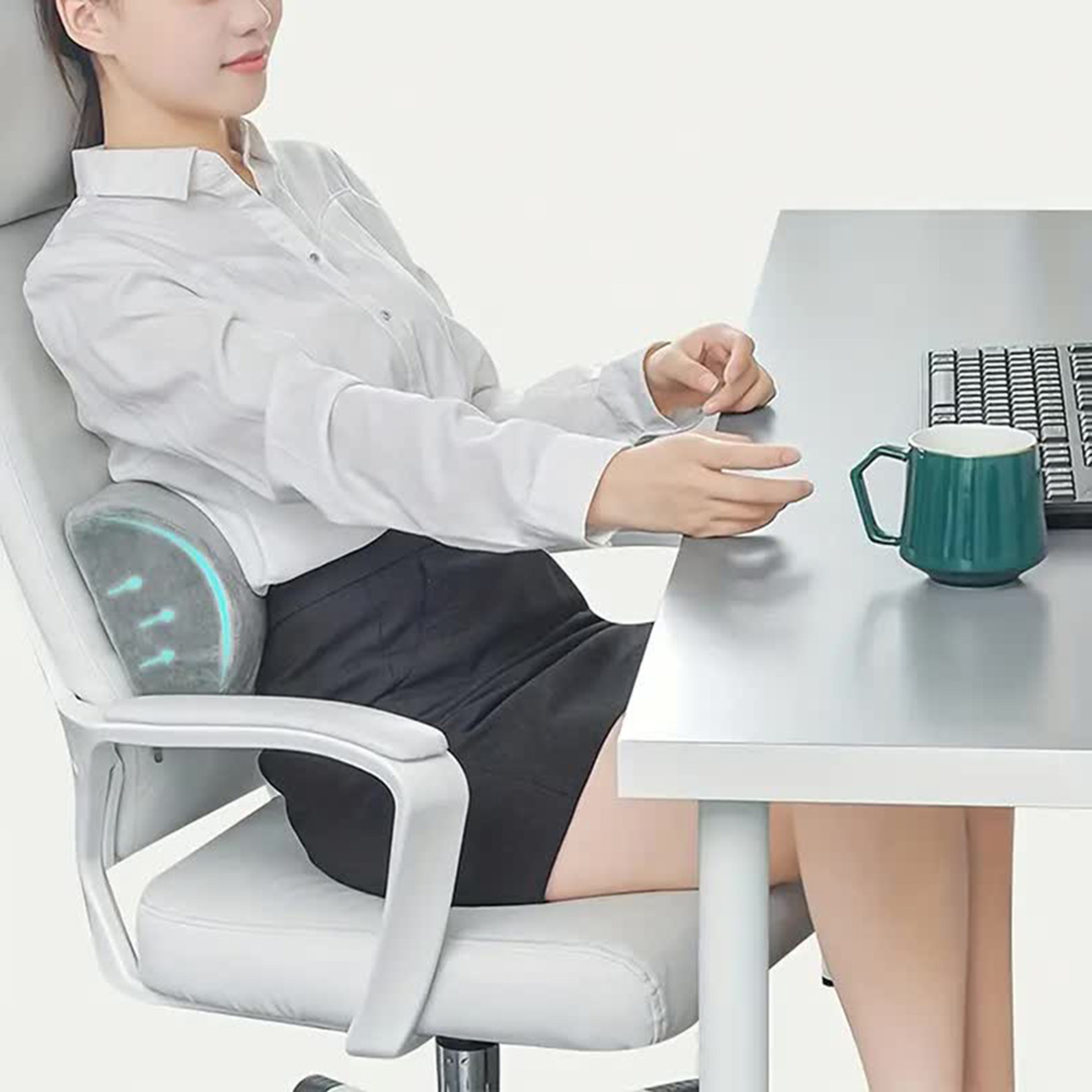 Pillow For Legs Knees Half Moon Bolster Elastic Non Slip Memory Foam Cushion Office Home Travel Low 5