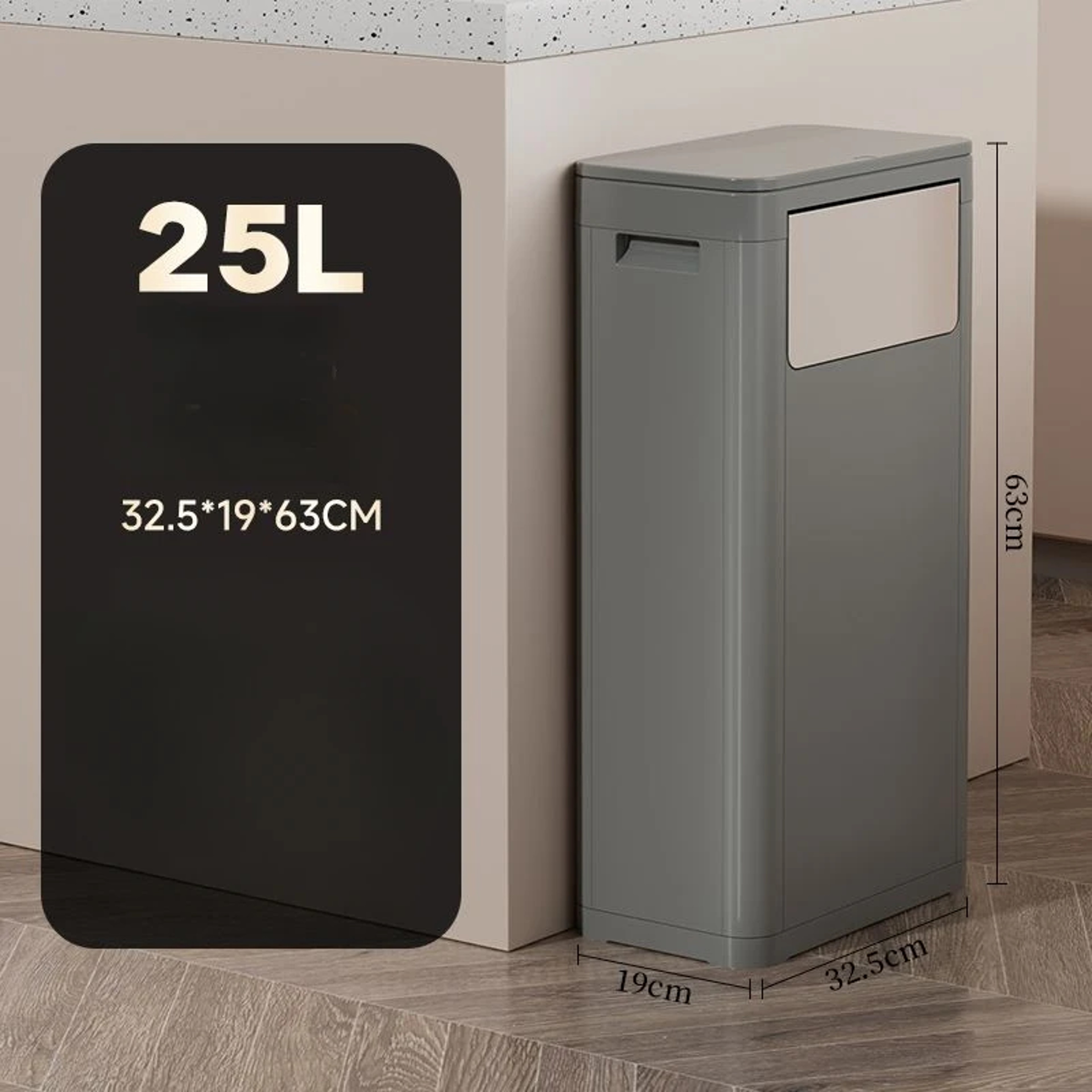 Rectangular Kitchen Wastebasket With Anti Odor And Recycling Features Trash Can Storage Kitchen Was 7