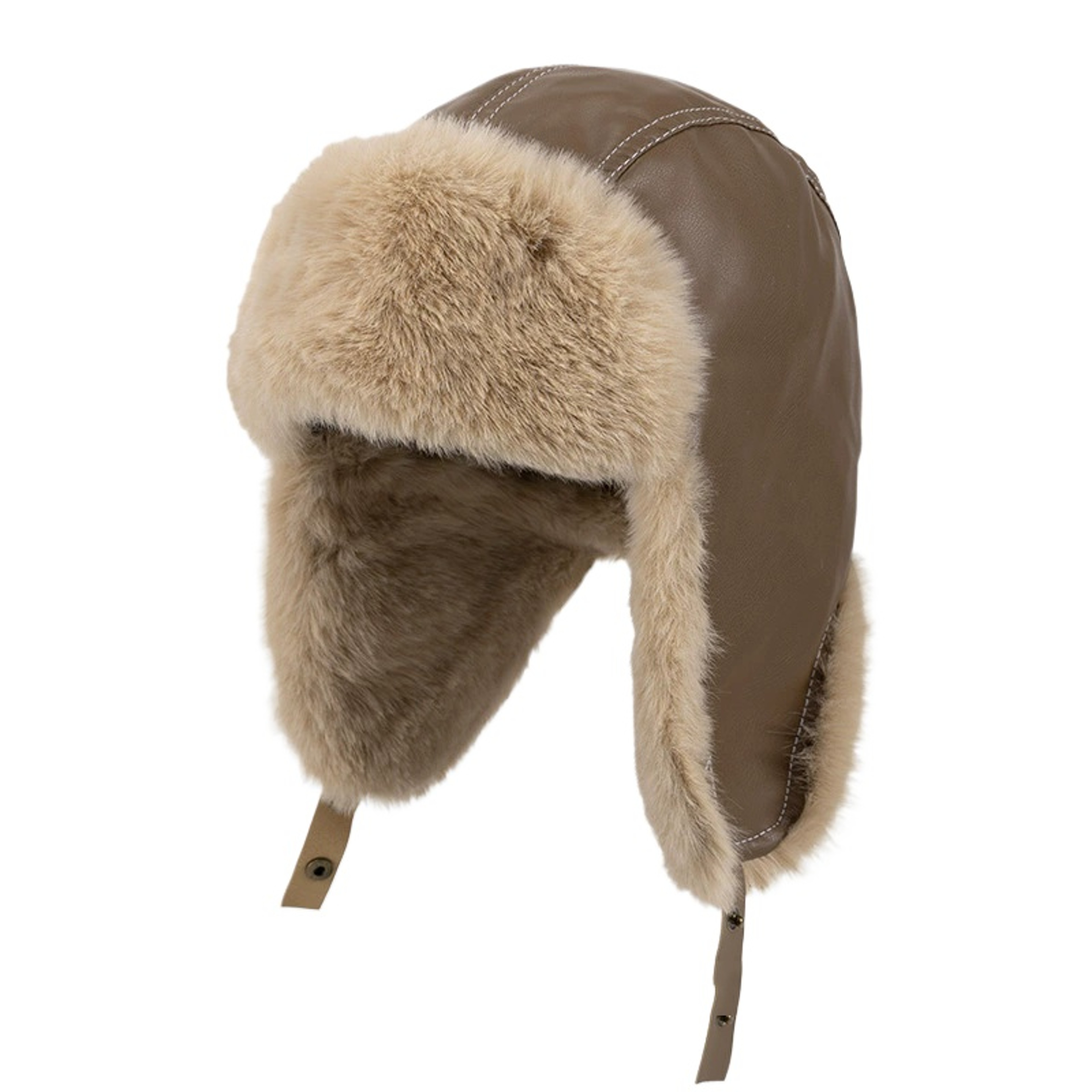 Faux Fur Leather Snow Cap Winter Thick Warm Russian Ushanka Hat For Men Womens With Ear Flaps 7