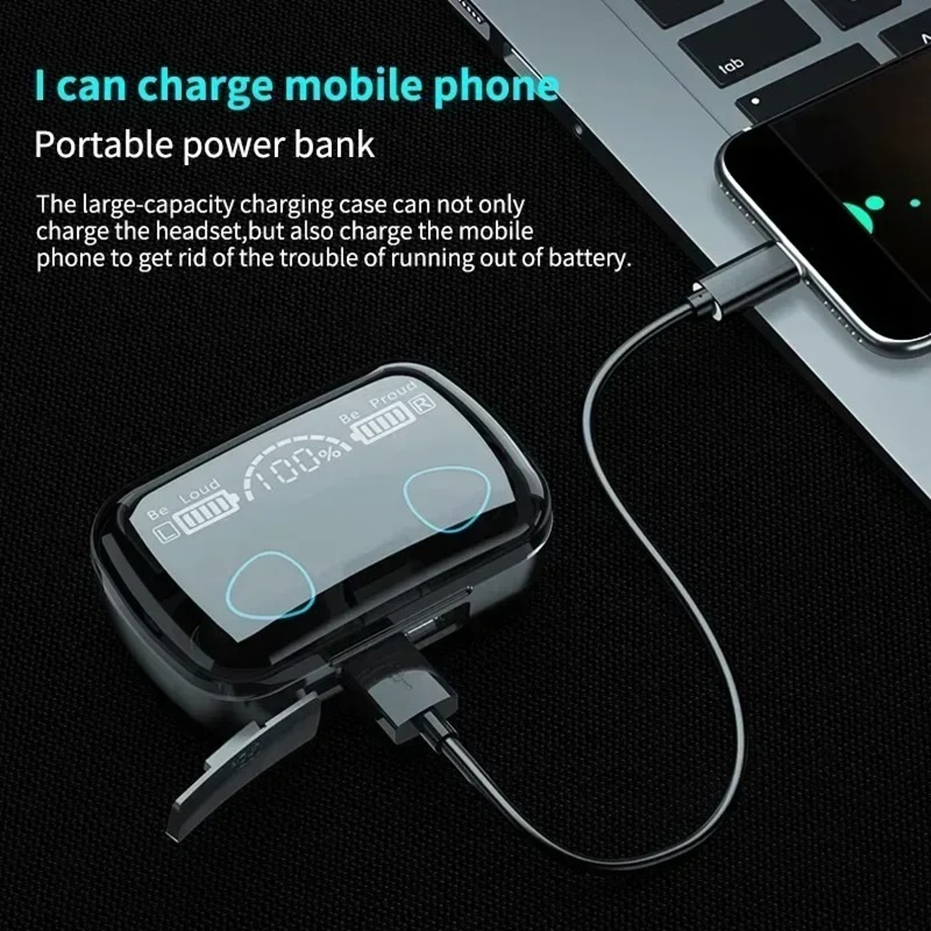 Wireless Earpods Noise Cancelling Sports Bluetooth Headphones With Microphone 5