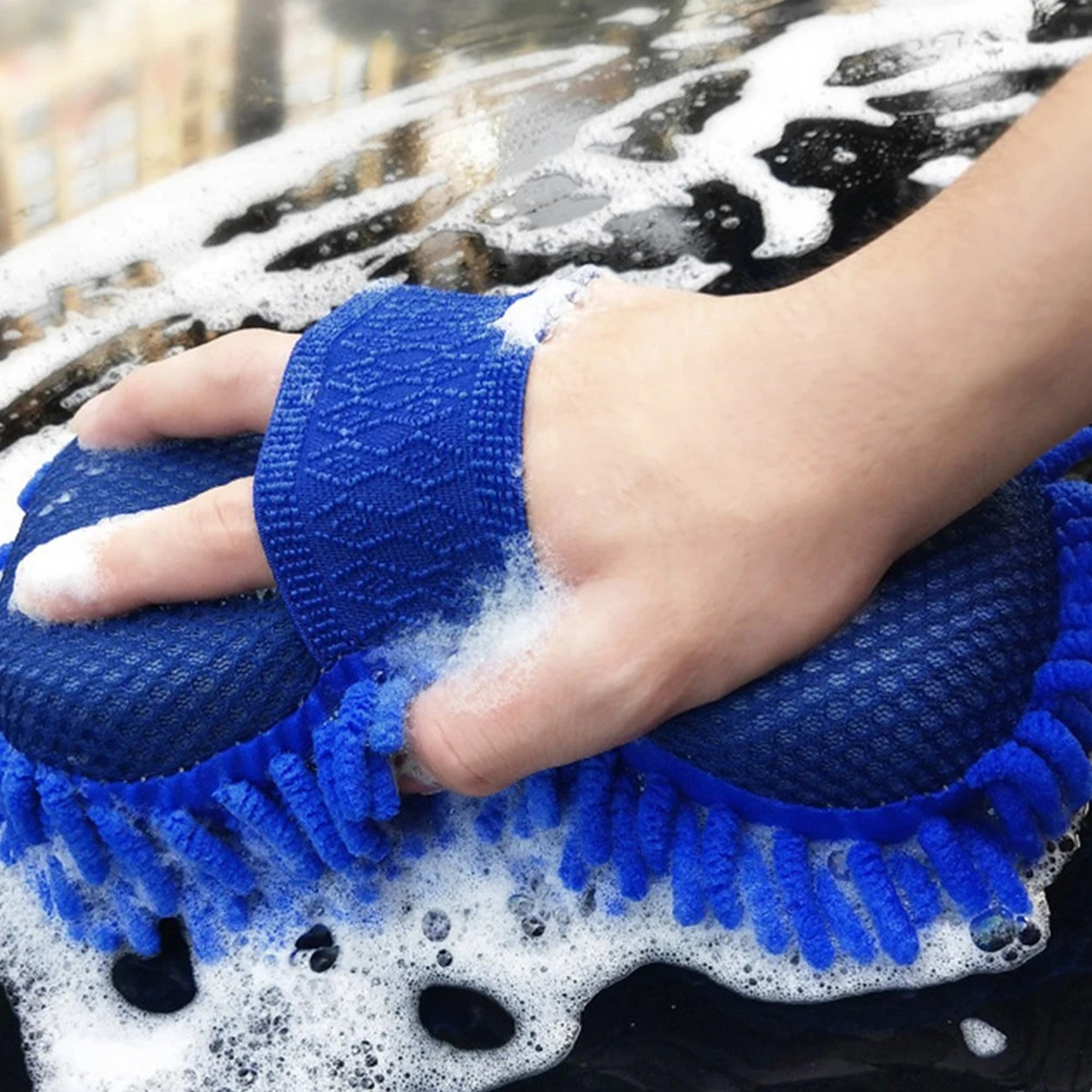 Microfiber Chenille Car Wash Sponge, Auto Cleaning Towel, Wash Brush Glove for Home Use – view 3