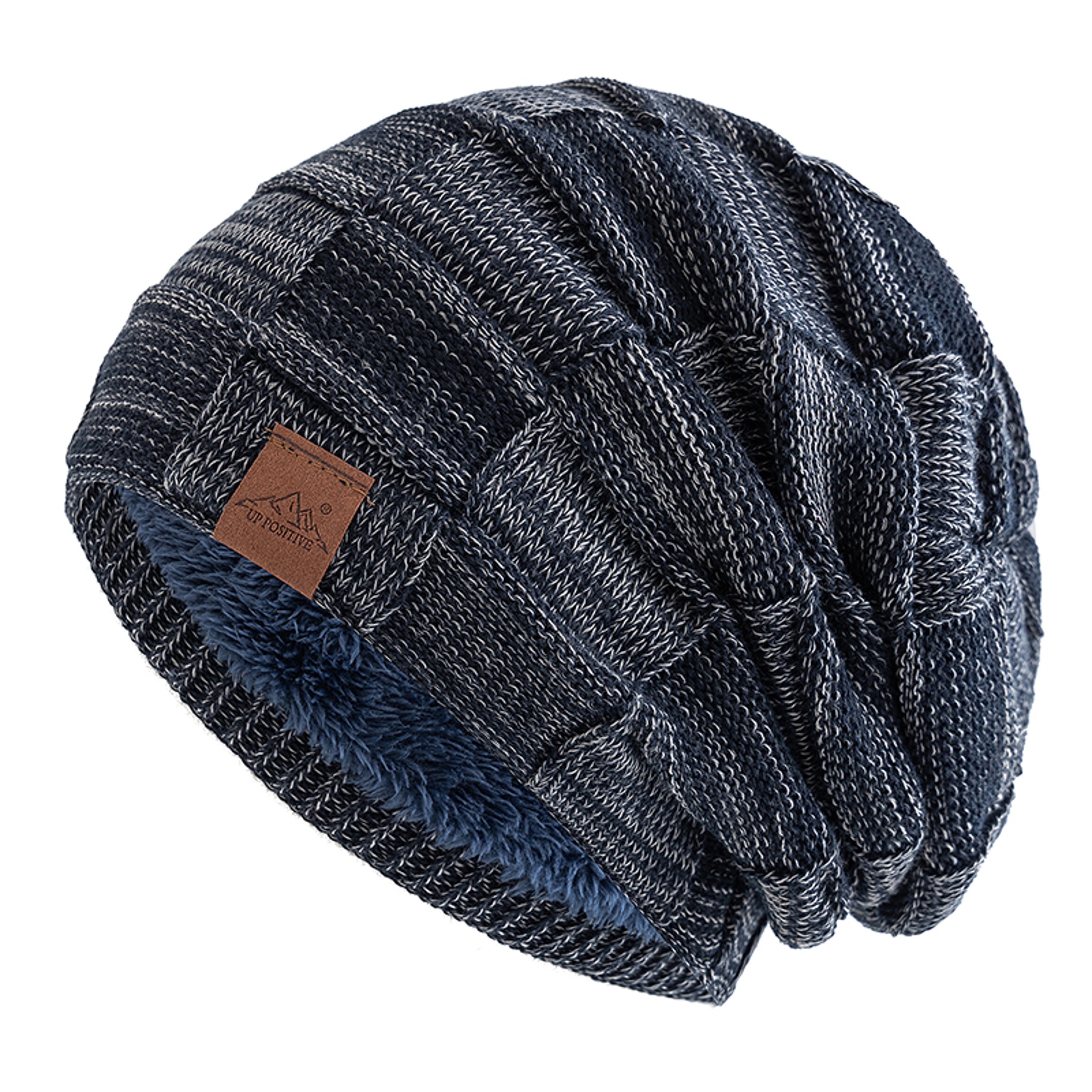 Women Winter Hats Fashion Slouchy Warm Beanie Multicolor Mixing Color Streetwear Cap 11