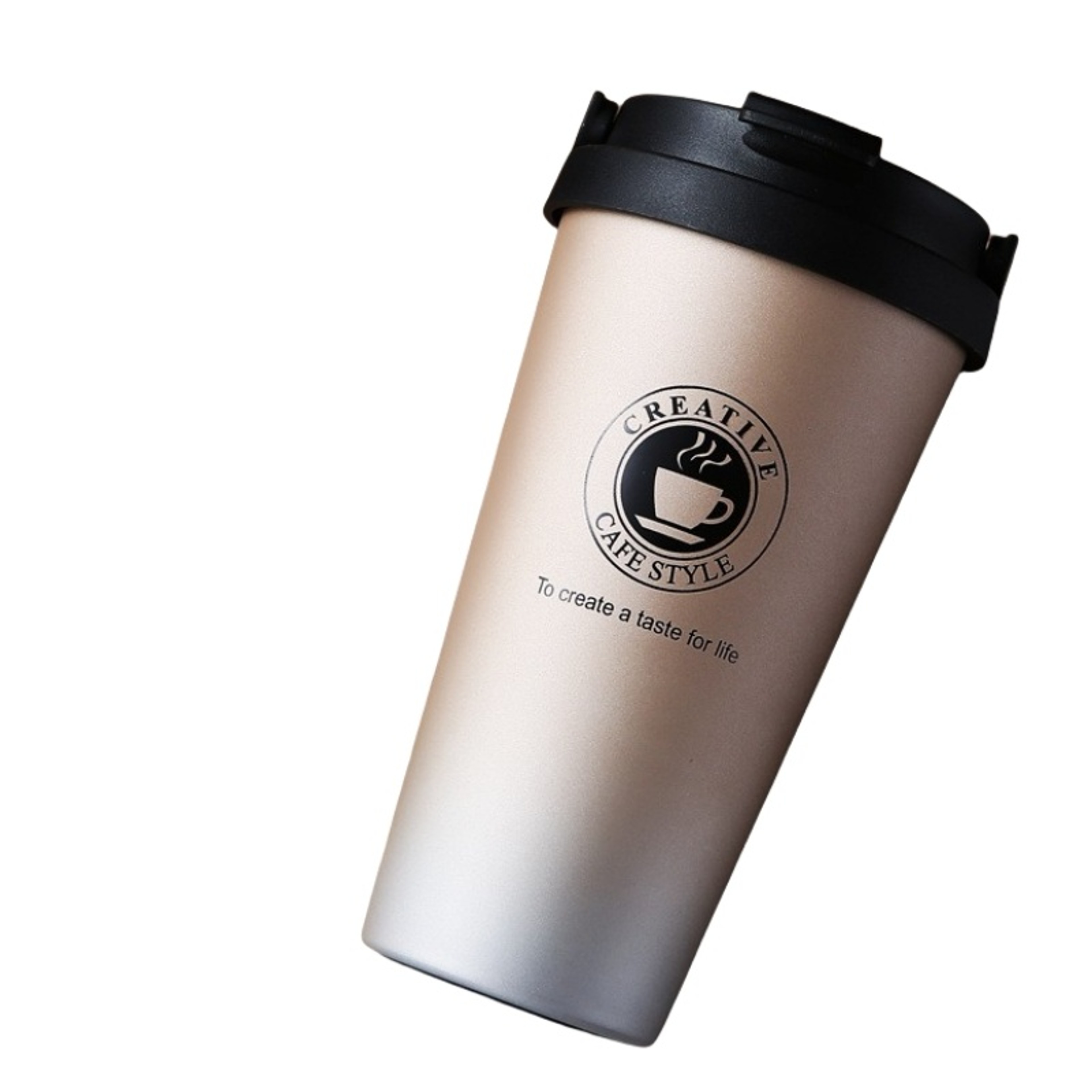 Portable Office Coffee Cup, Double-layer Vacuum Thermos, New American Simple Large-capacity Mug with Rope – view 9