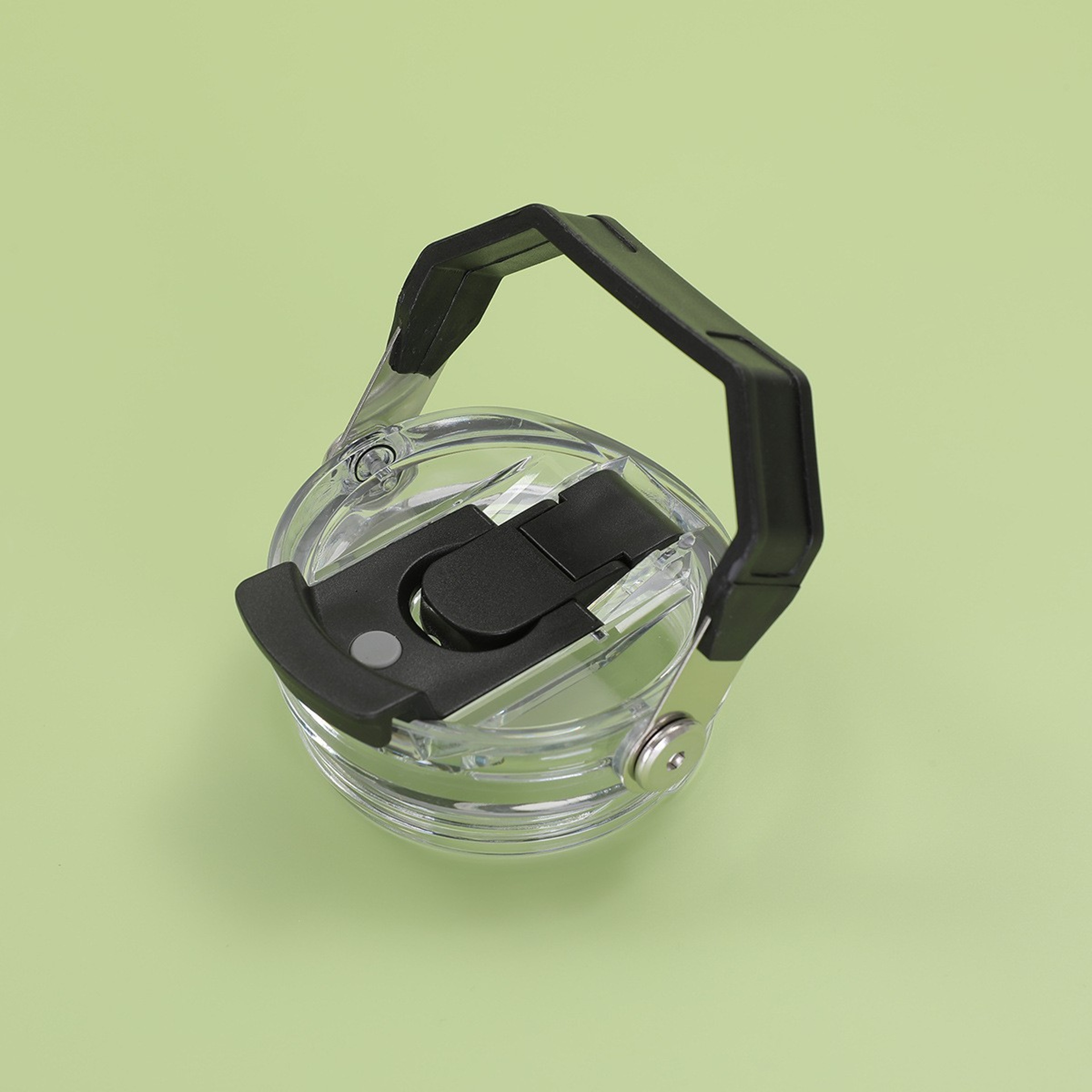 LeakProof Car Cup Portable Handle Double Drinking Cap Transparent With Straw High Appearance Level 3