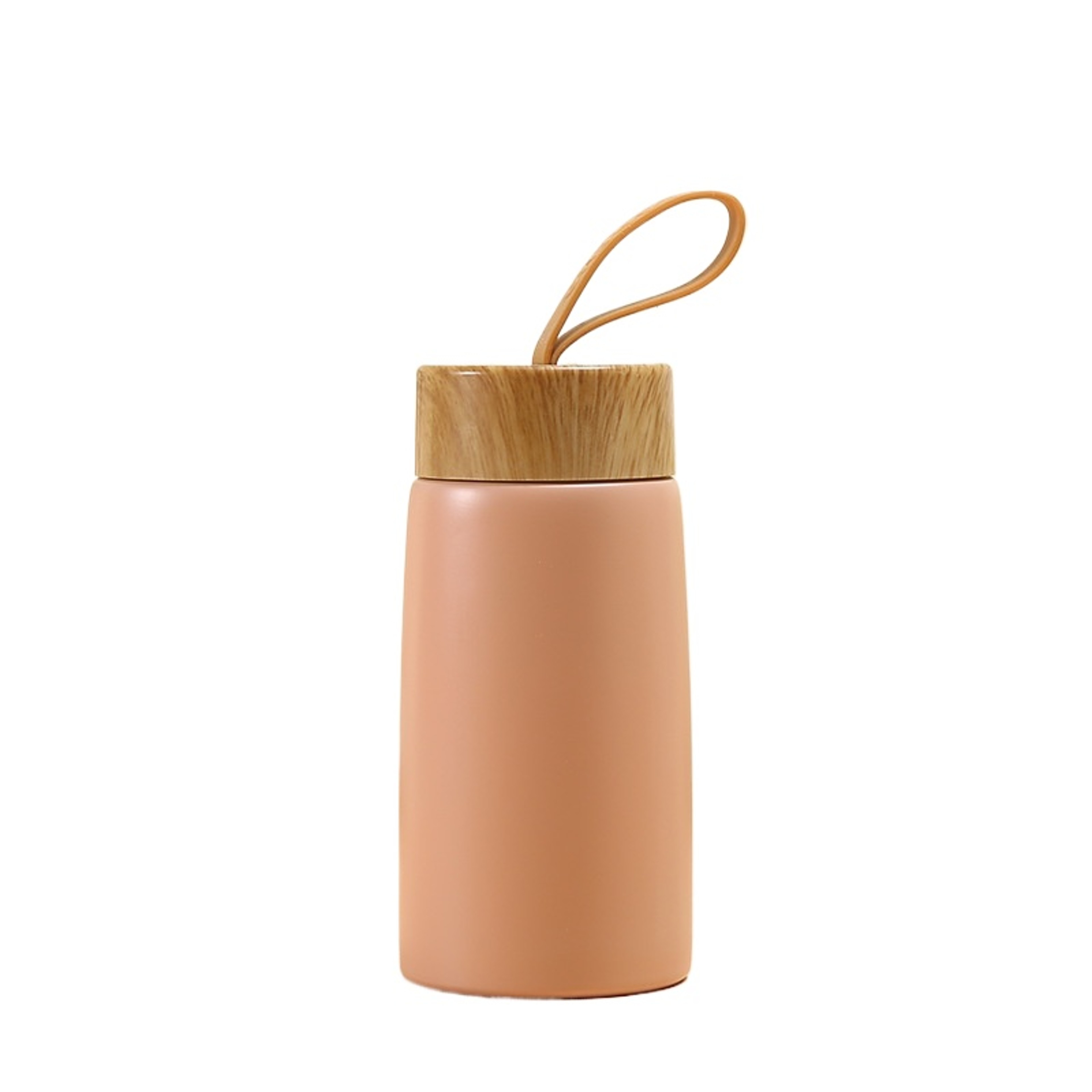 New Style Portable Vacuum Thermos Stainless Steel Water Cup With Wood Grain Cover HighValue Pocket
