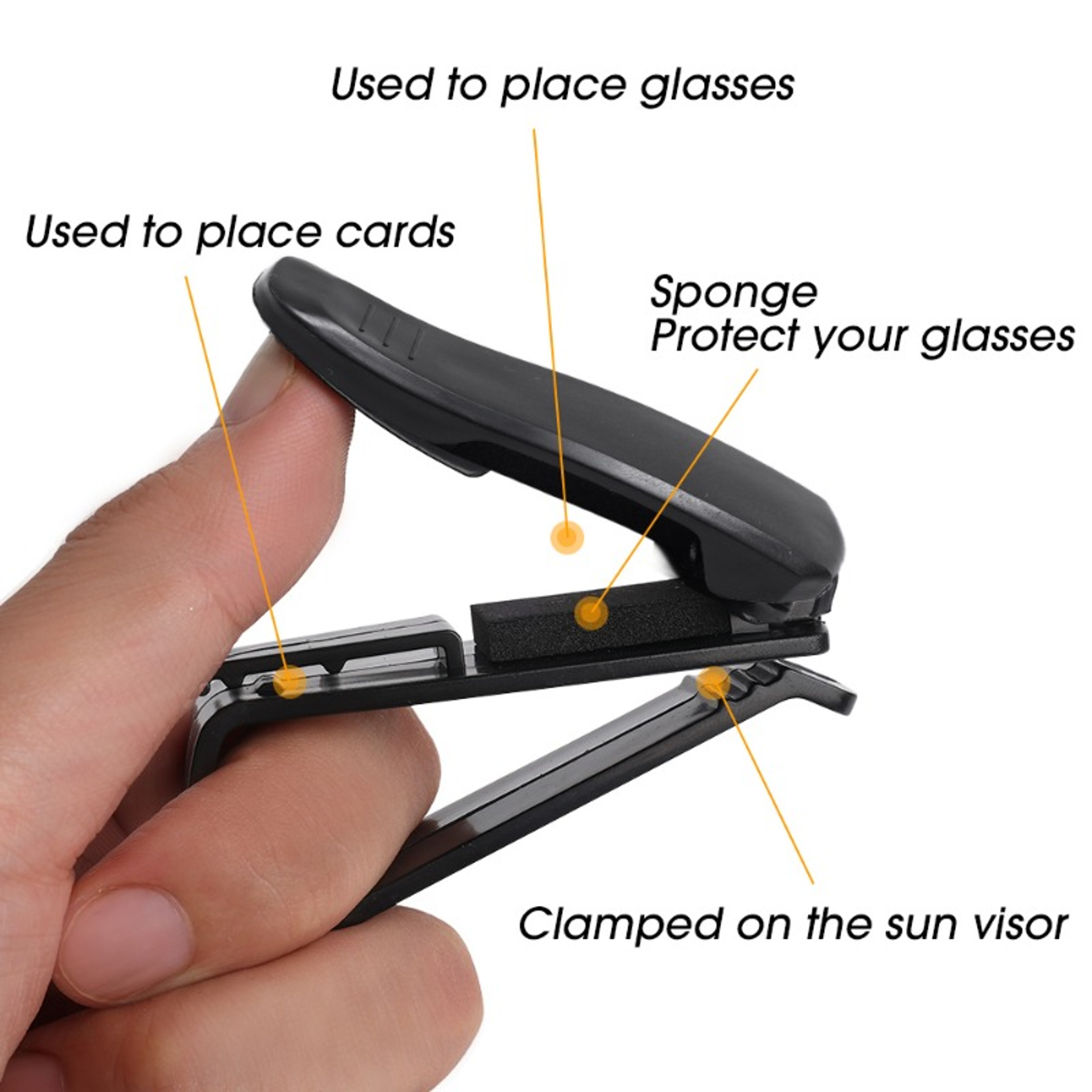 Sunglasses Clip Holder For Auto Sun Visor 1pcs Card Ticket Stand Universal Fastener Car Accessories