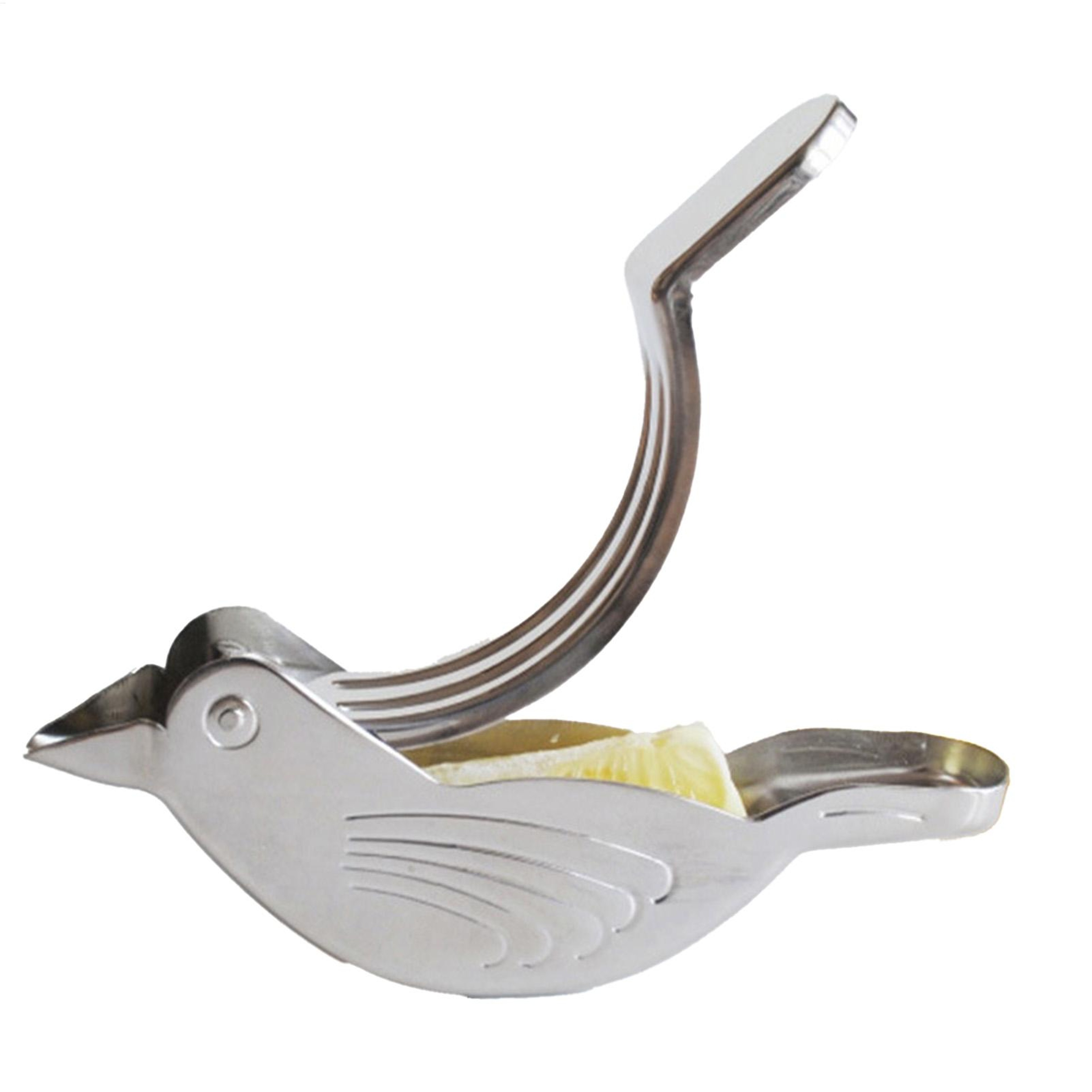 Stainless Steel Lemon Juicer, Silver Bird Shape Manual Citrus Squeezer for Limes and Lemons, Portable Kitchen Tool – view 2