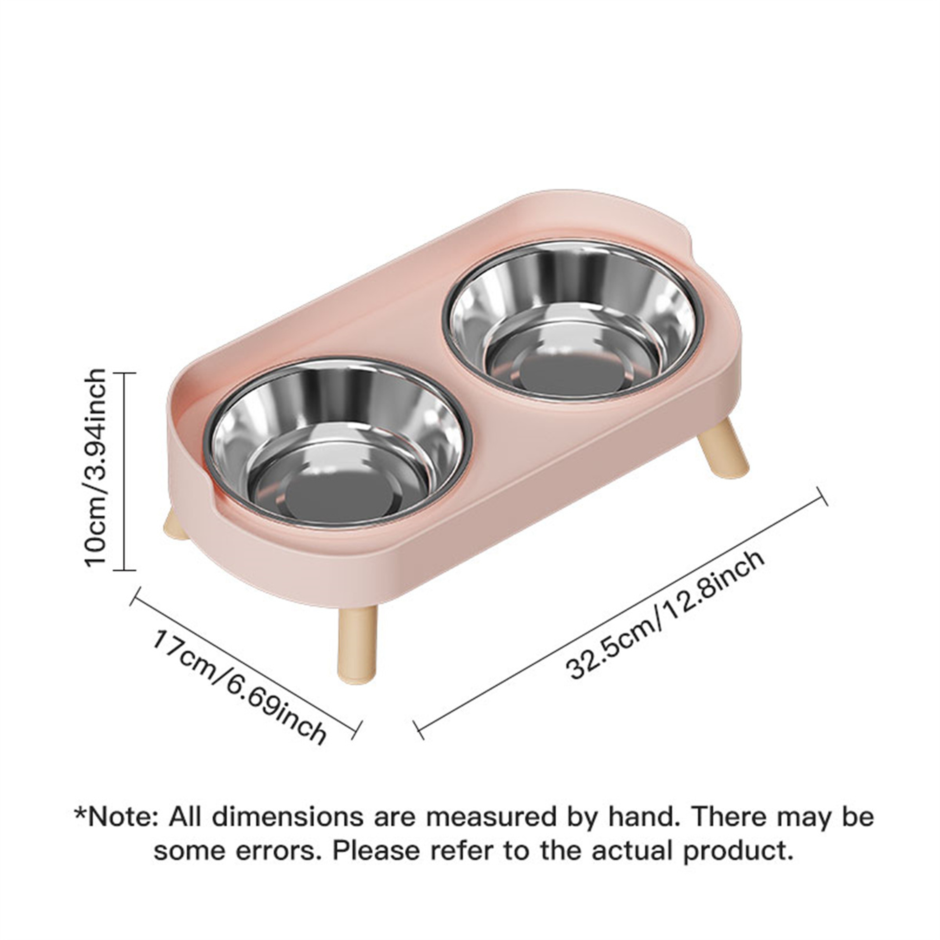 Fashionable Stainless Steel Dog and Cat Double Bowl, Large Capacity, Colorful Dopamine Pet Feeder – view 2