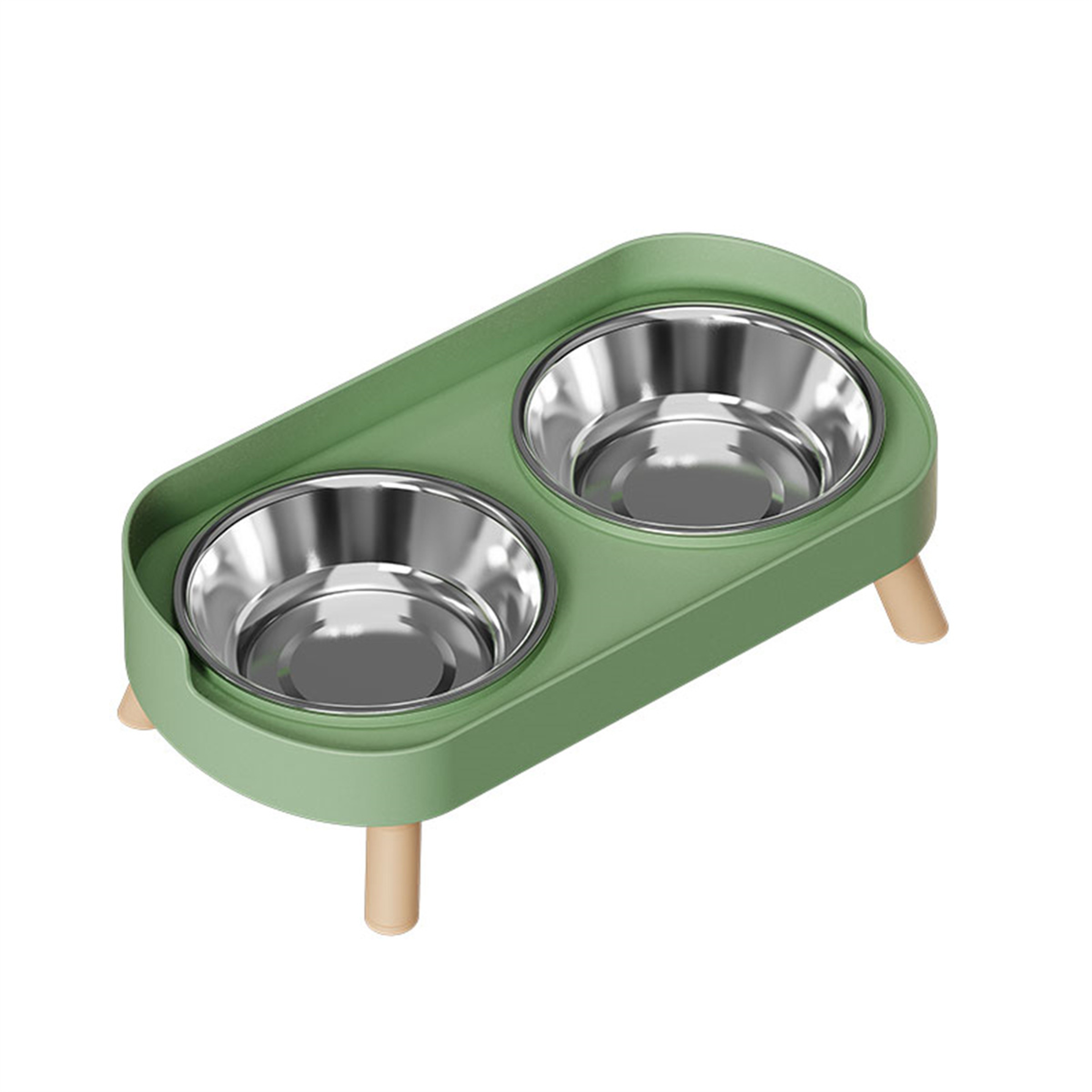 Fashionable Stainless Steel Dog and Cat Double Bowl, Large Capacity, Colorful Dopamine Pet Feeder – view 9