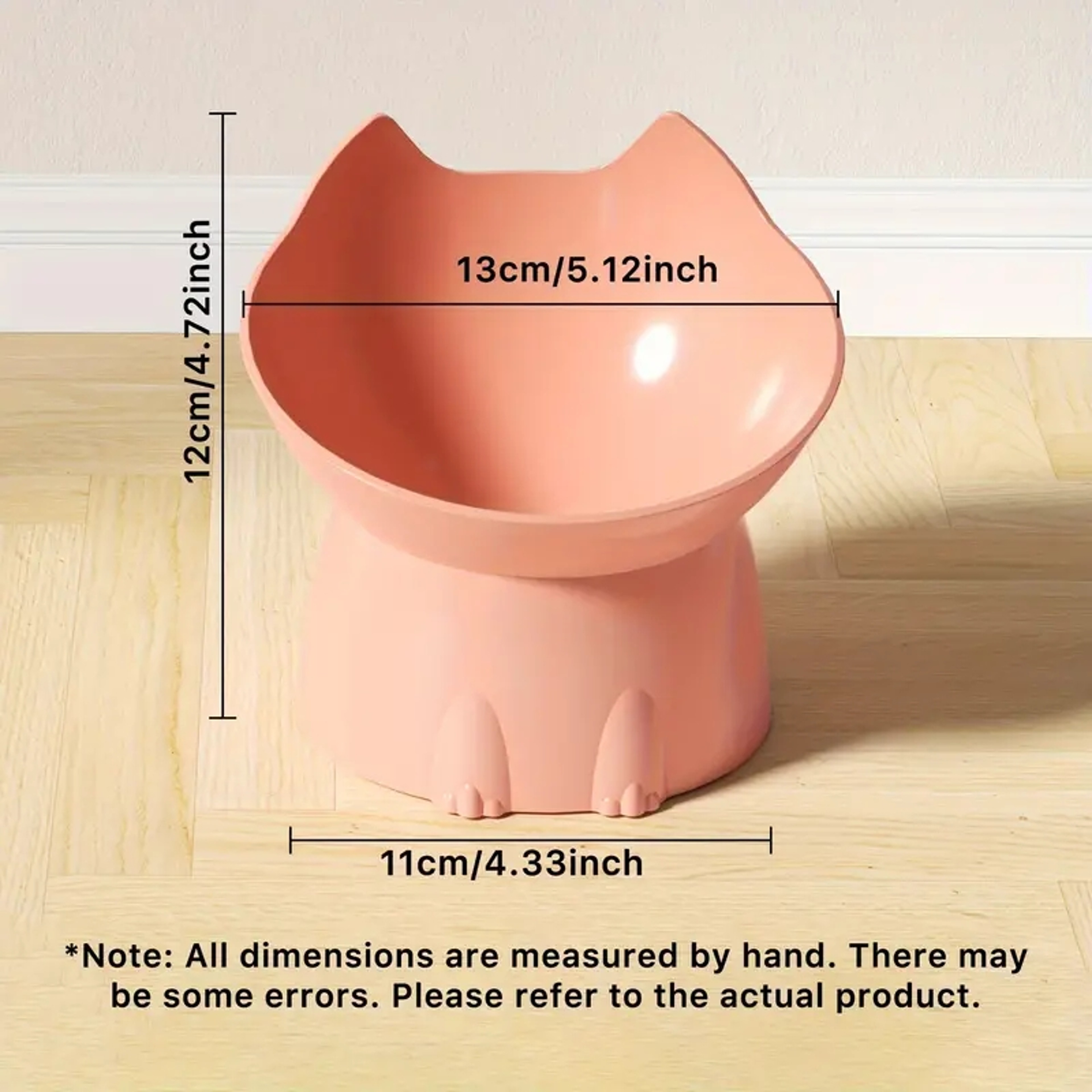 WhiskerWare Elevated Cat Bowl With Tilted Edge AntiTip Plastic Neck Protection 6