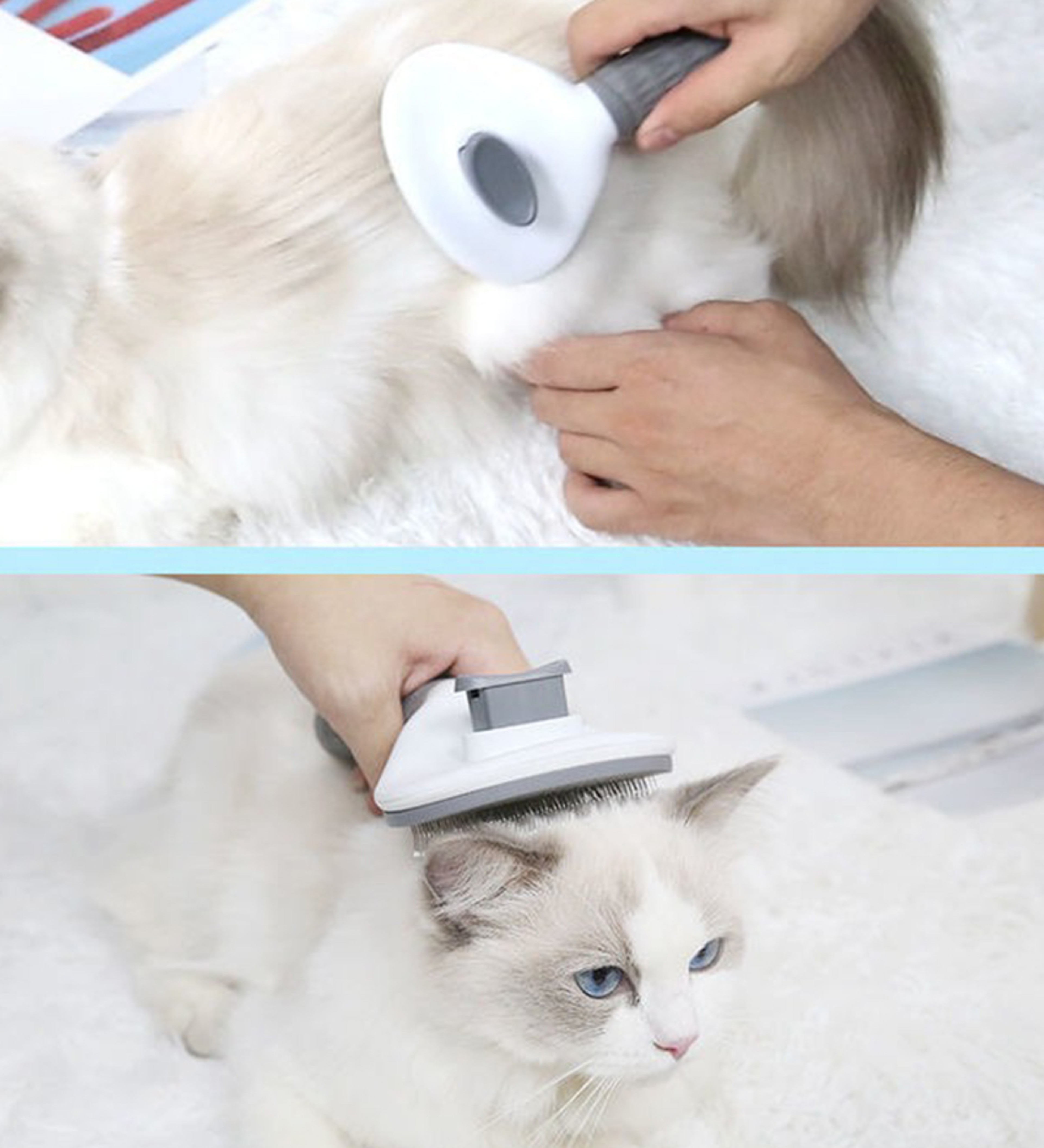 Automatic Pet Hair Removal Brush Stainless Steel Dog Hair Comb Cat Grooming Supplies 4