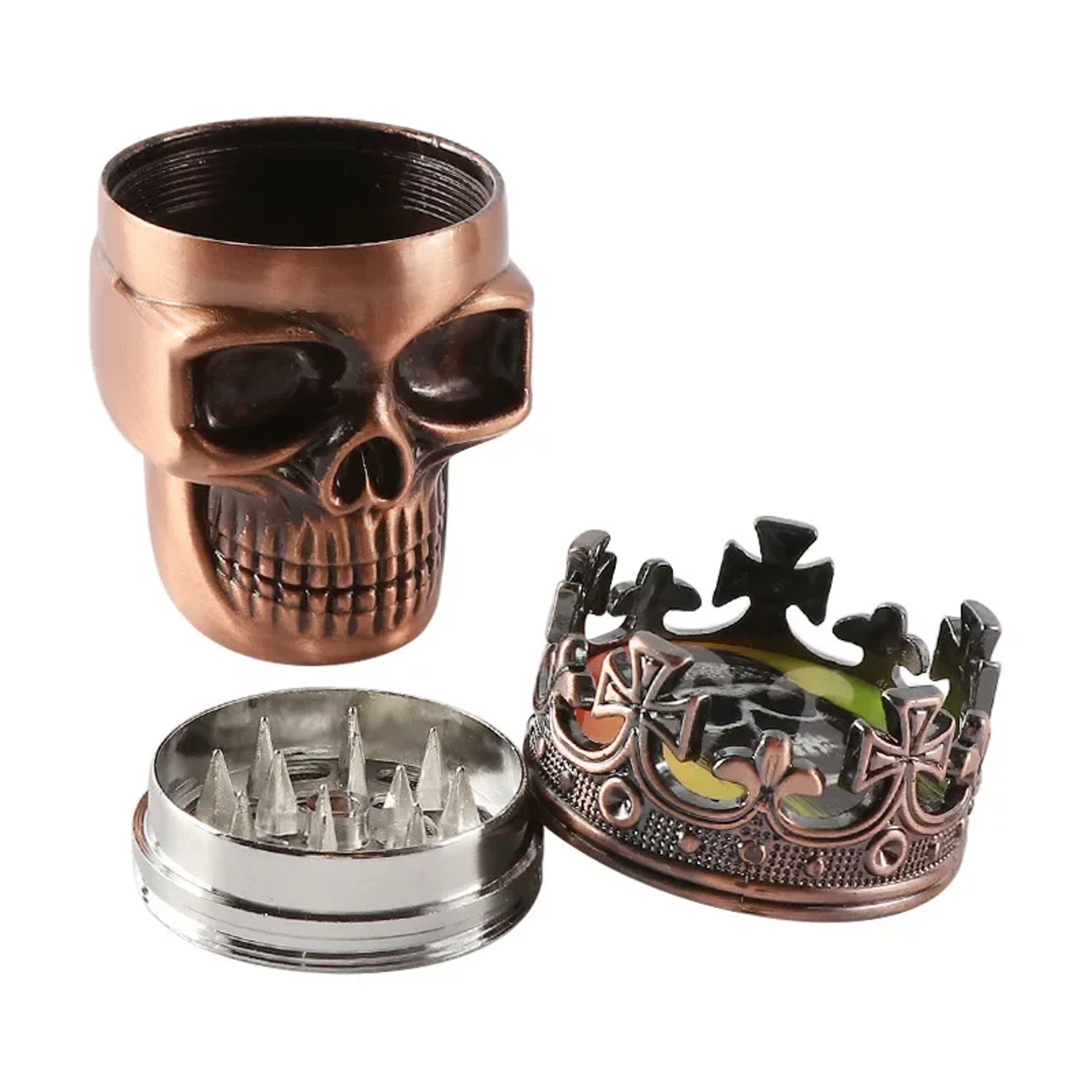 Skull Mode Herb Grinder Pipe – Tobacco Smoking Pipe, Gift Idea for Hookah Lovers – view 4