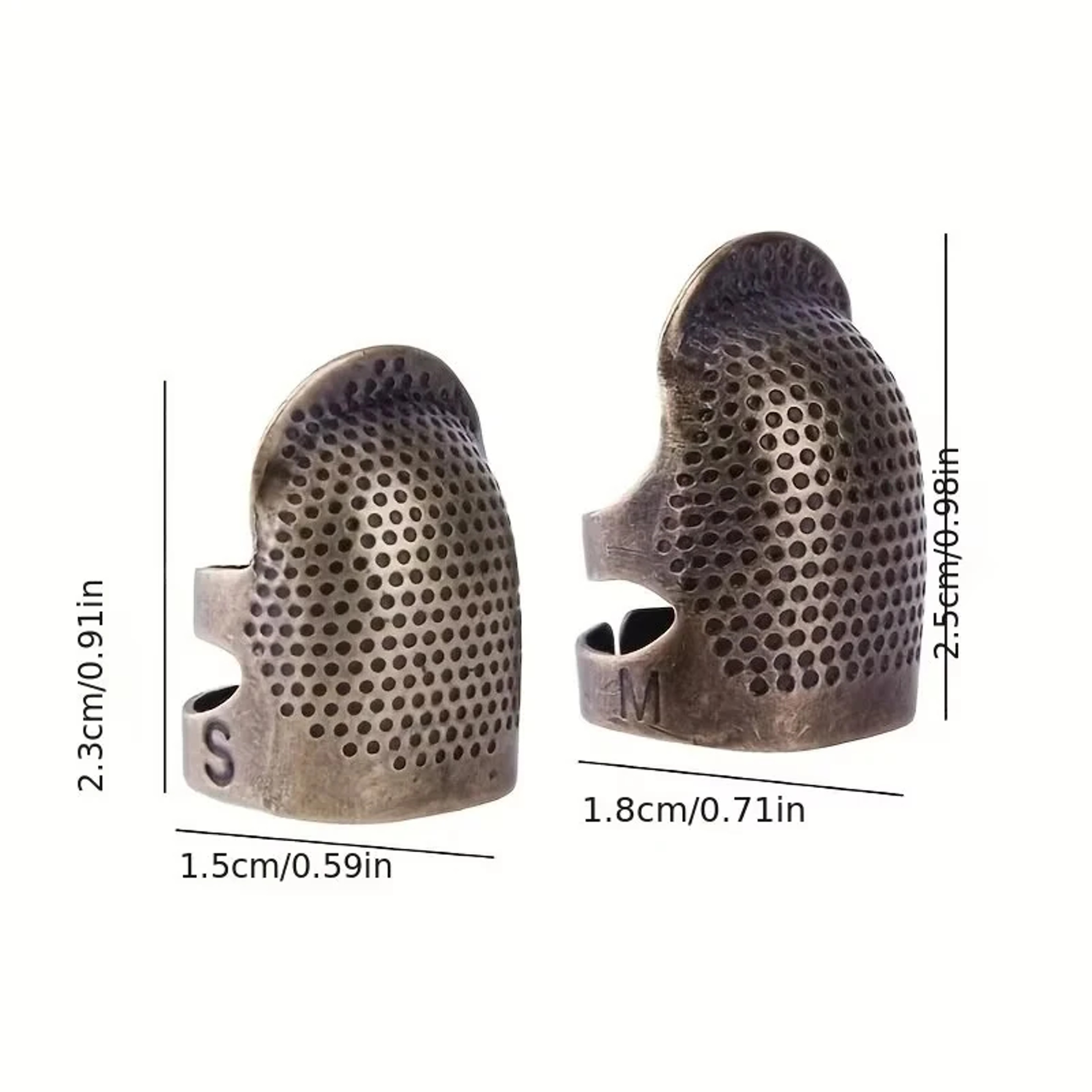 Vintage Adjustable Thimble , Non-Slip Needle Ring, Finger Sleeve for Hand Sewing – view 2