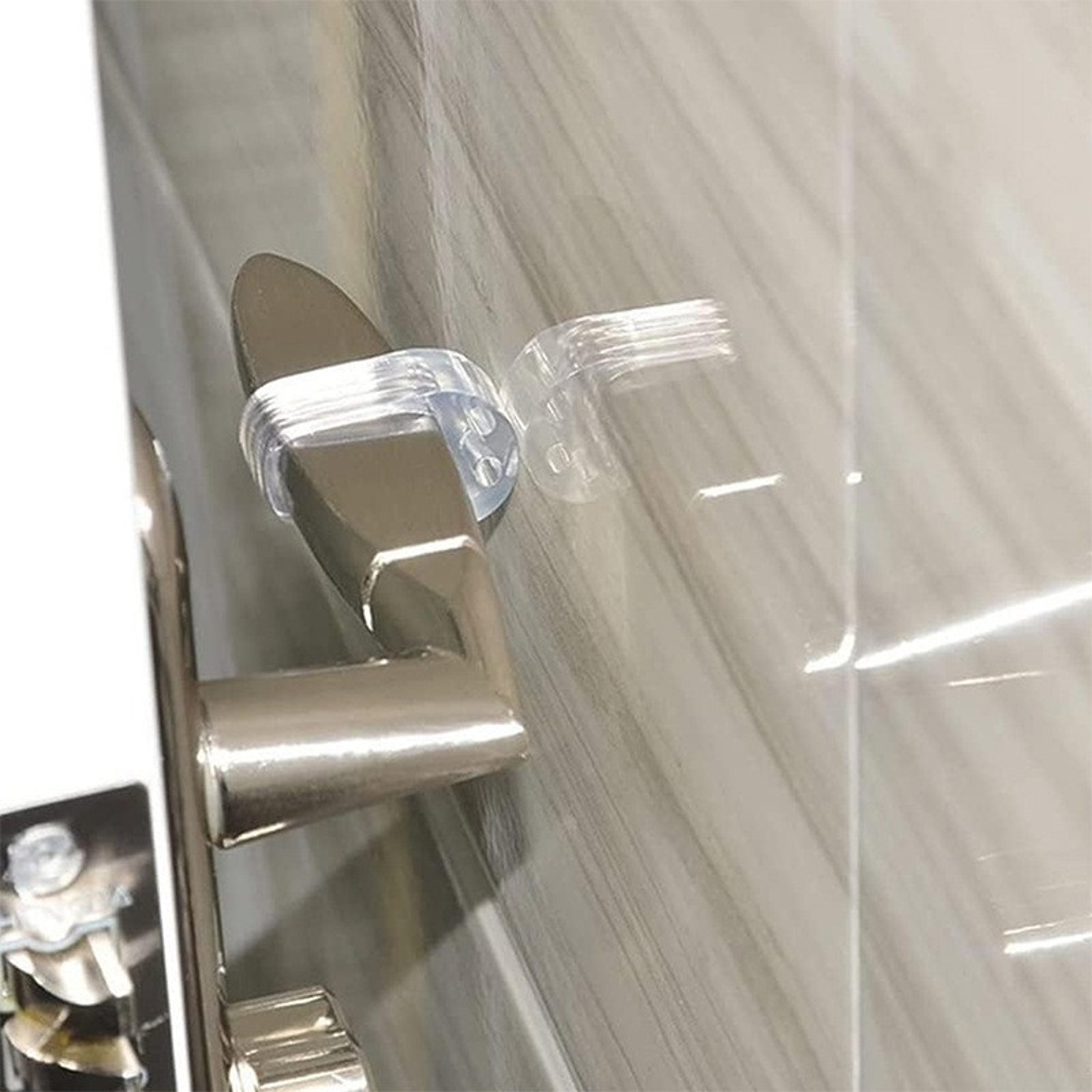 Door Stopper Silicone Gel Handle Buffer Transparent Door Knob Bumper Furniture Protector Pad 5
