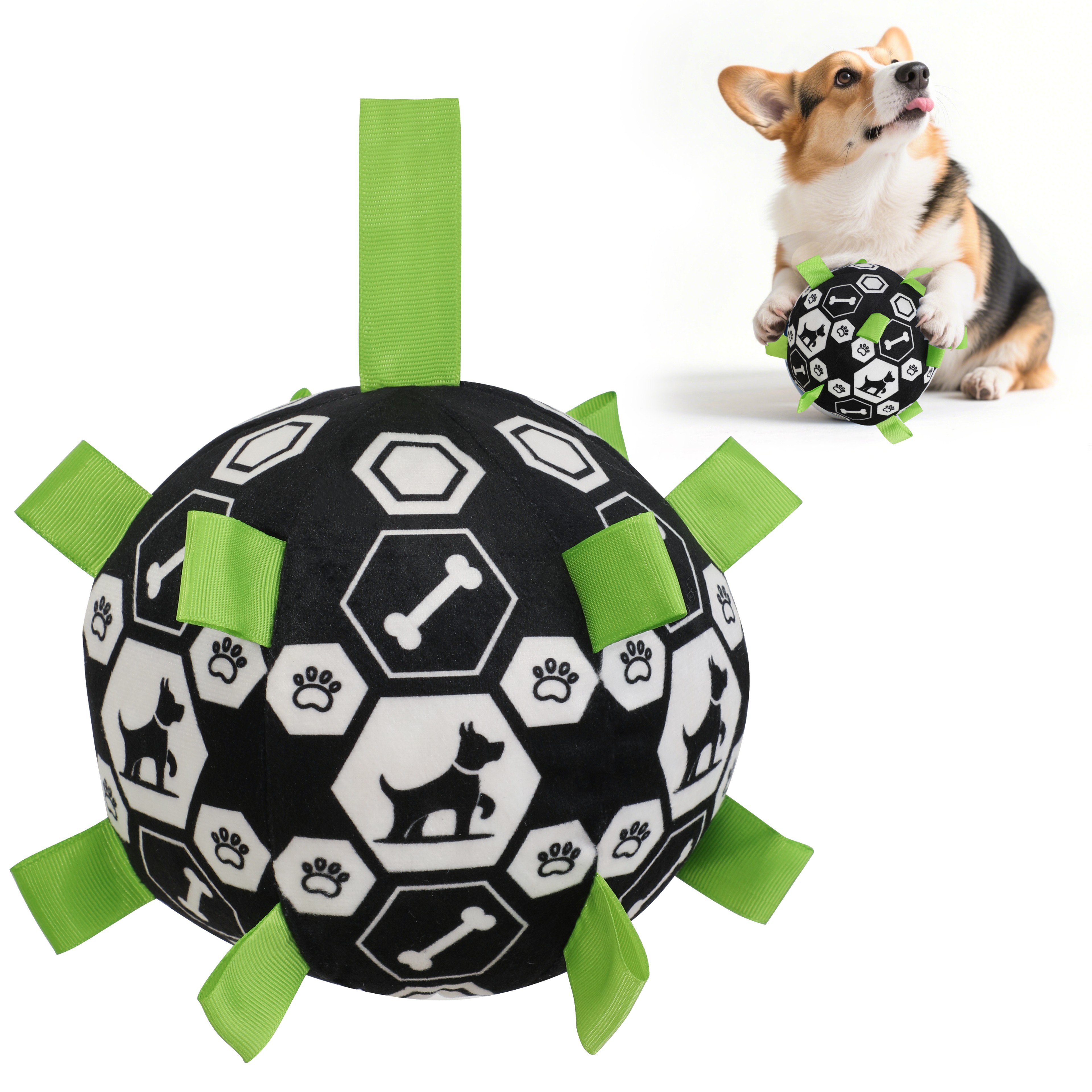 New Pet Training Ball With Bell Sound Interactive Outdoor Dog Football 0