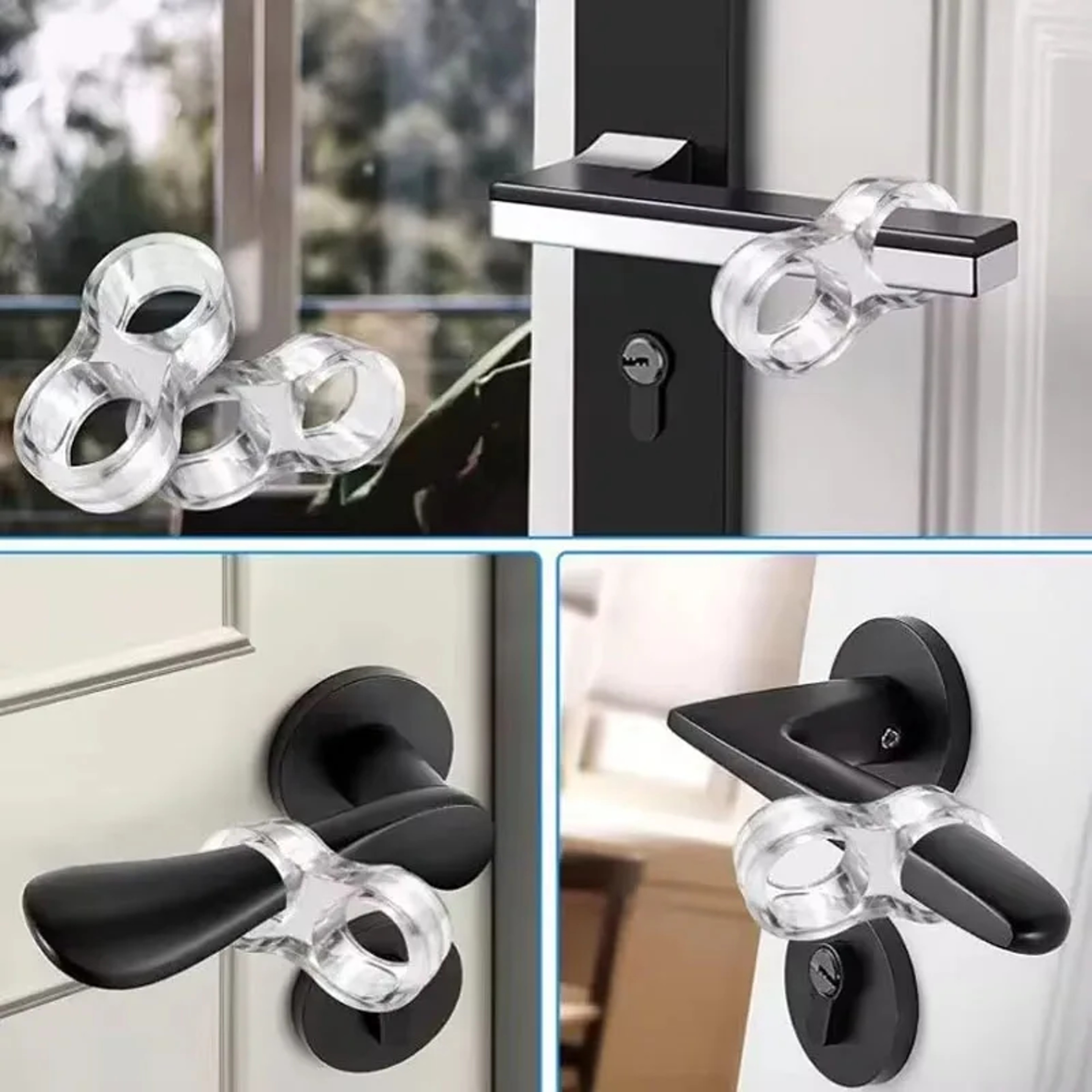 Silicone Door Stops Doorknob Bumper Crash Pads Wall Protection Handle Buffer Furniture Protector 0