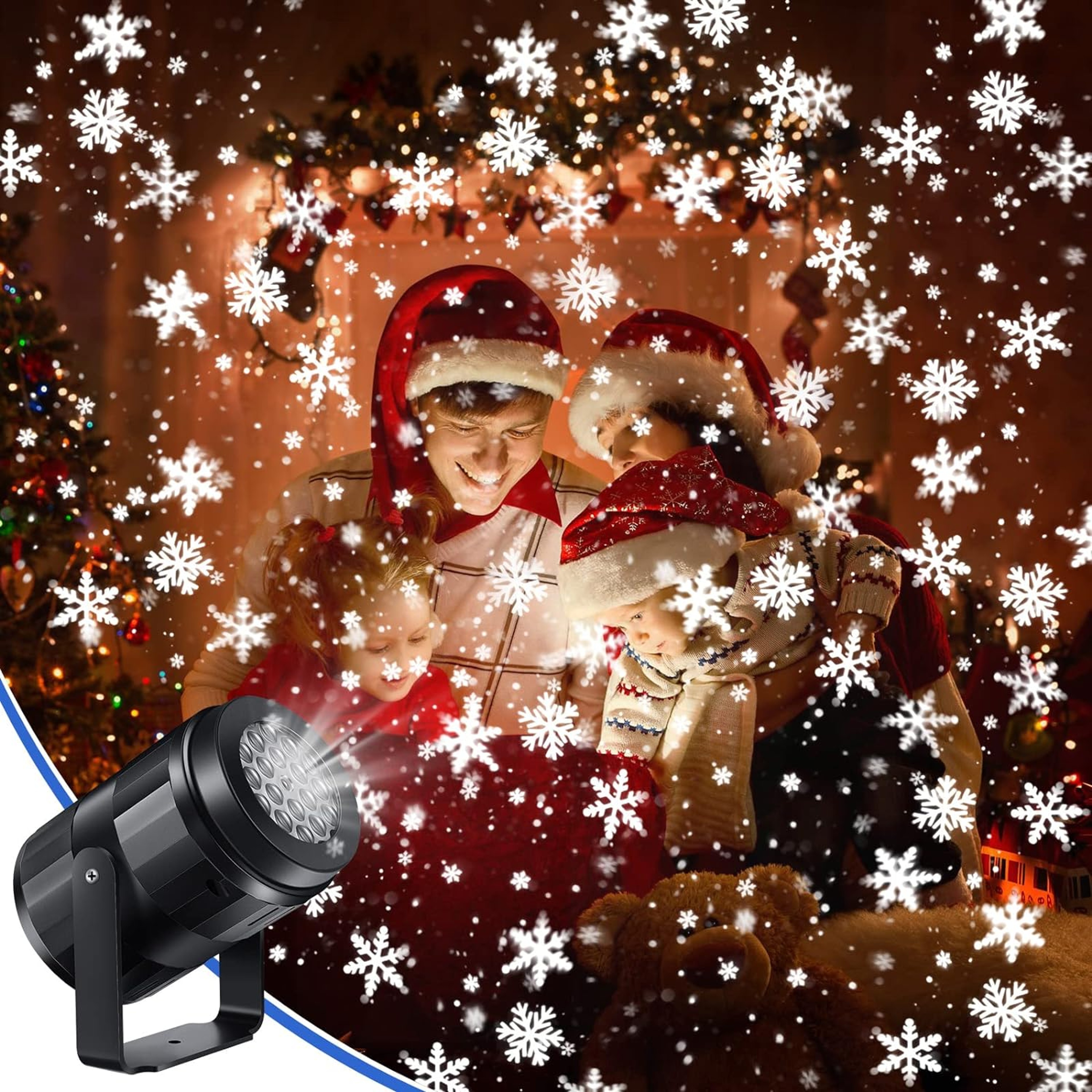 LED Snowflake Projector Christmas Holiday Lights Snow Spotlight For New Year Party Outdoor Projecti 4