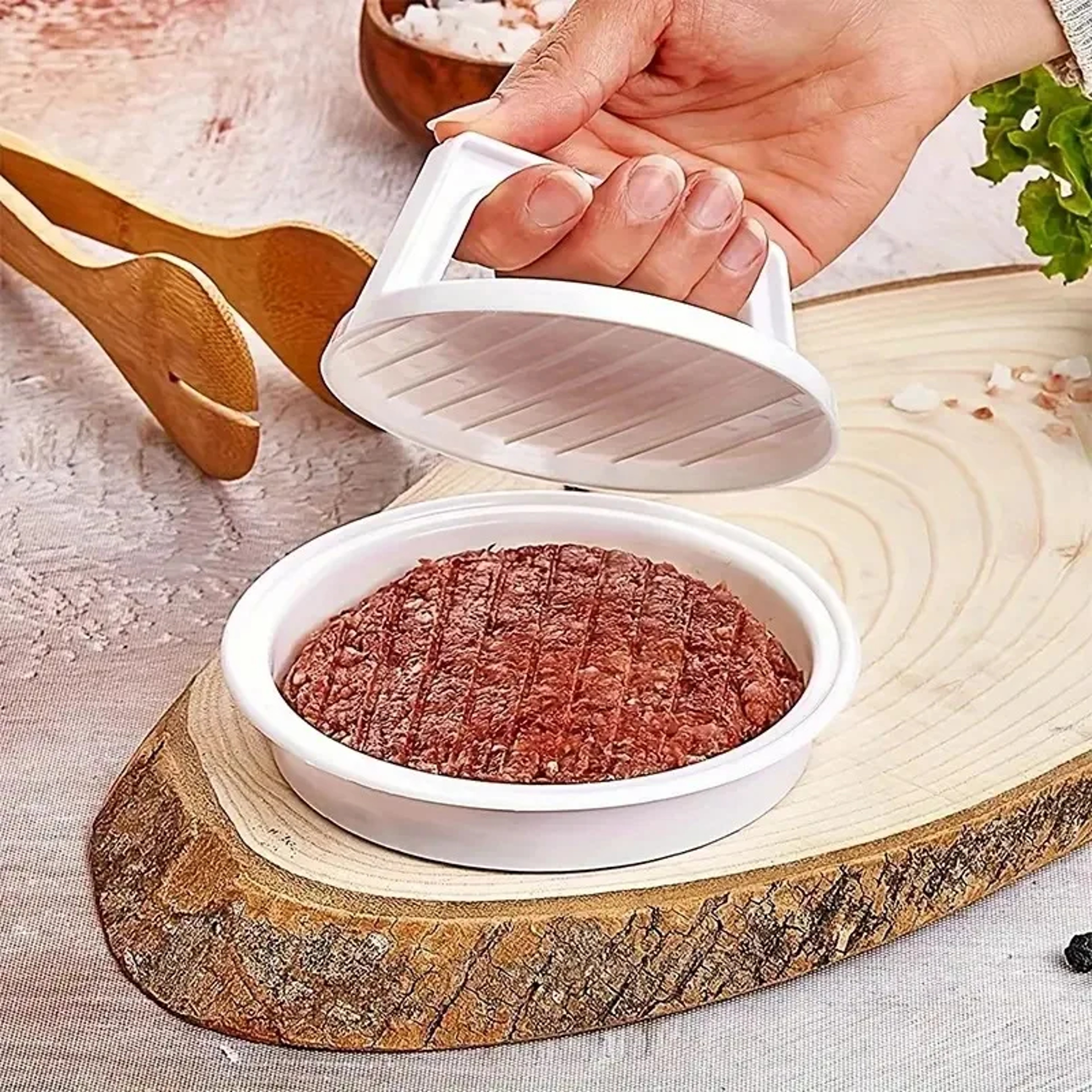 Meat Patty Press Kitchen Tool, Plastic Burger Maker Mould for Grill & BBQ – view 1