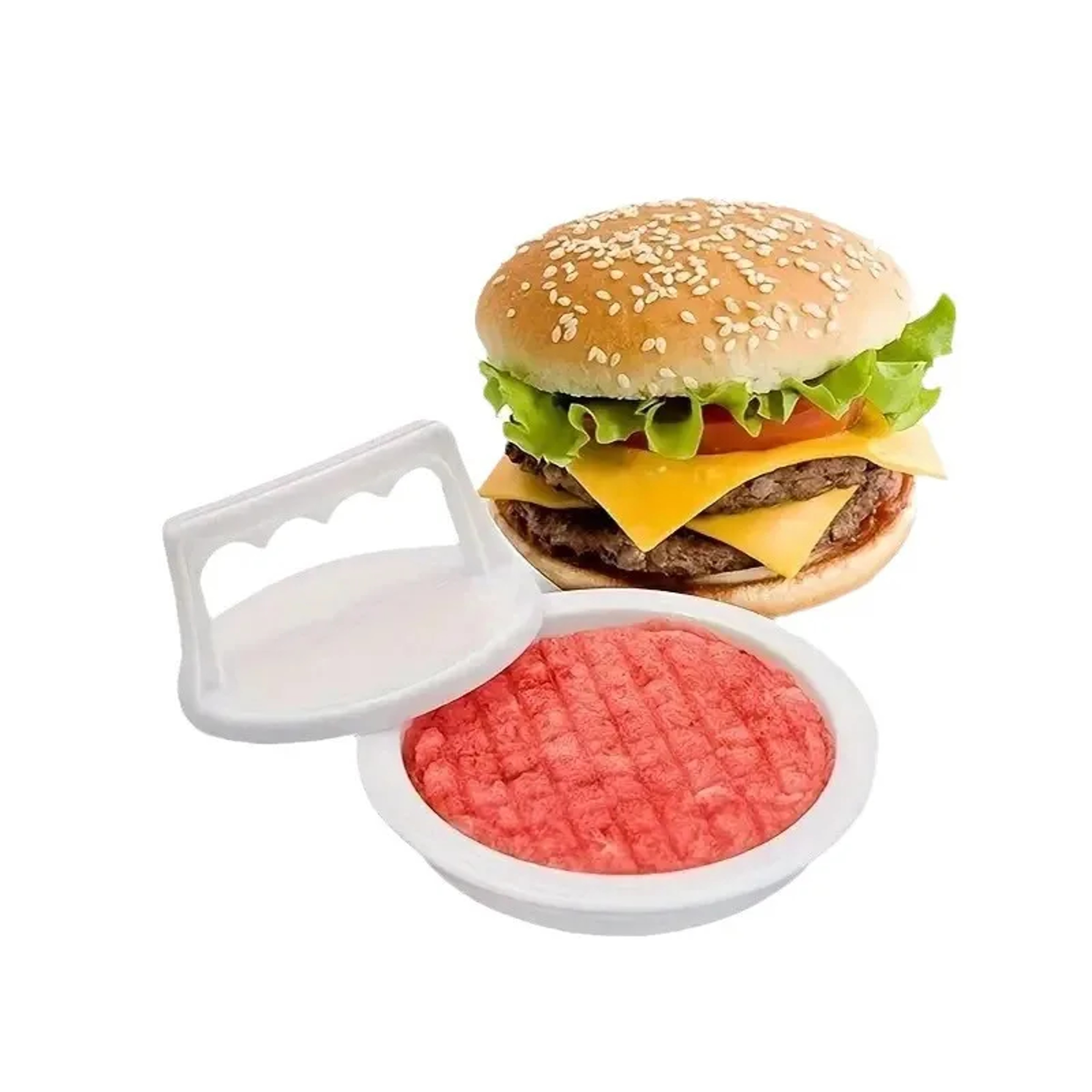 Meat Patty Press Kitchen Tool, Plastic Burger Maker Mould for Grill & BBQ – view 4