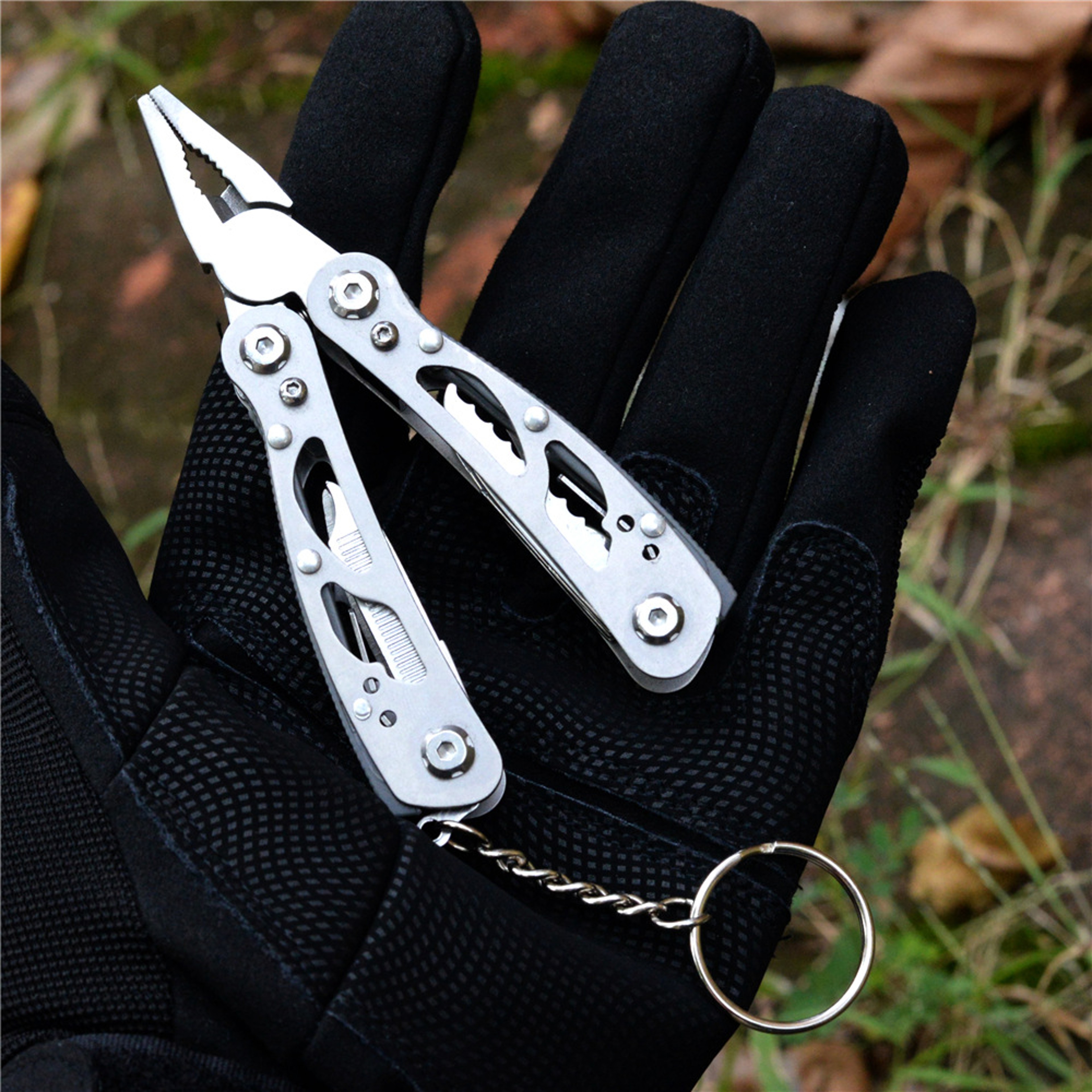 Outdoor Camping Knife Multifunction Pocket Pliers Tool Set Survival Scissors Foldable Saw Screwdriv 4